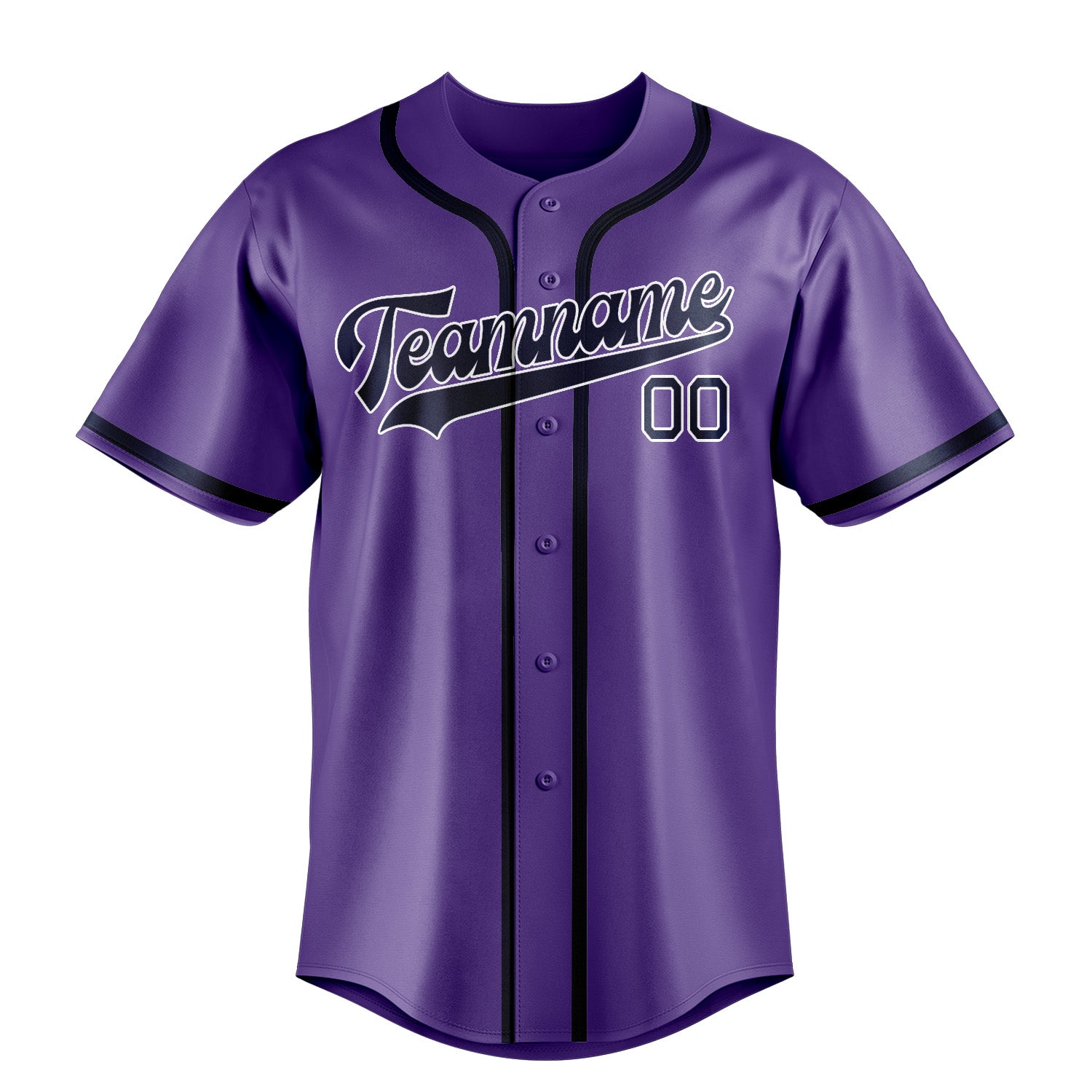 Maillot de baseball personnalisé violet clair et bleu