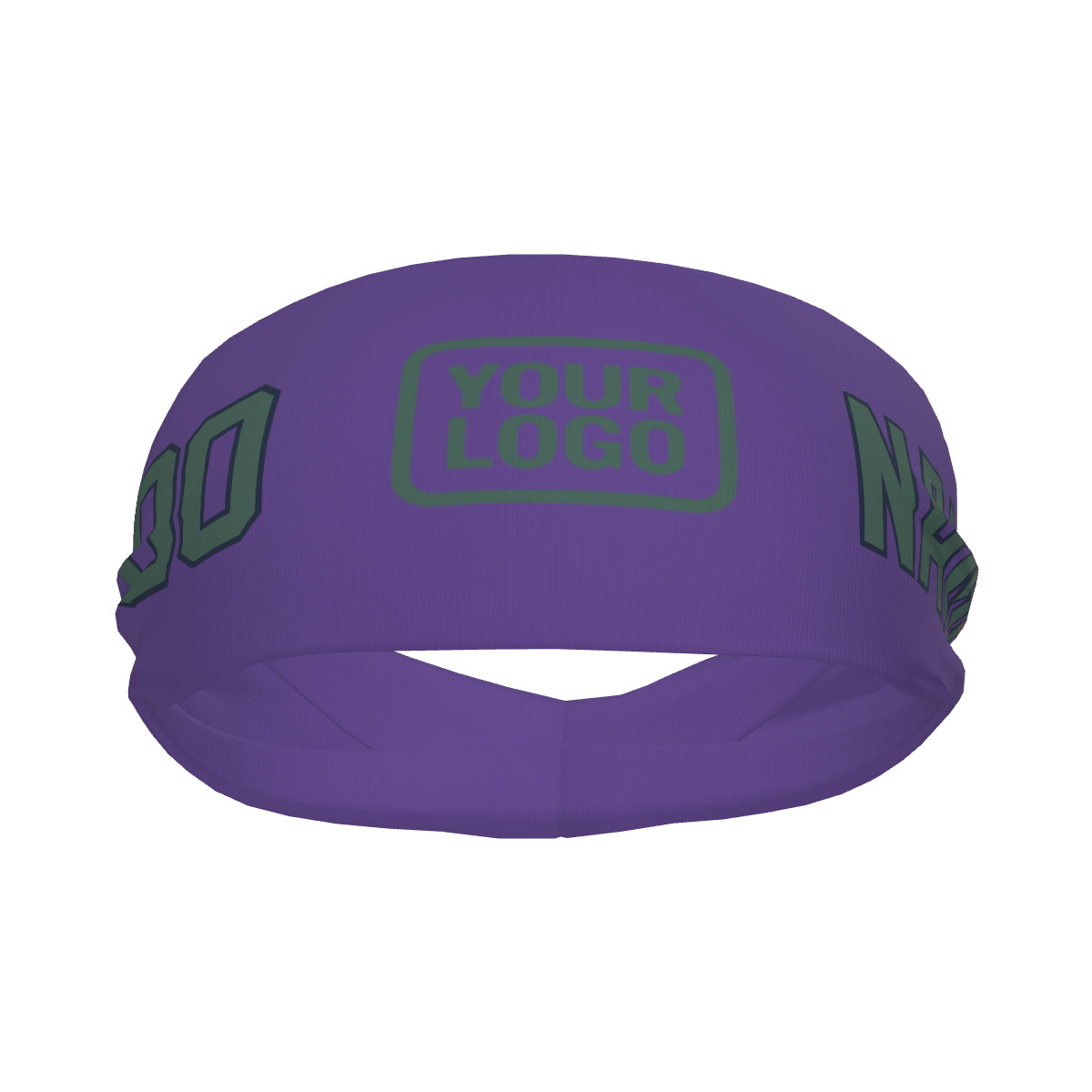 Bandeau de sport personnalisé violet clair, bleu et vert