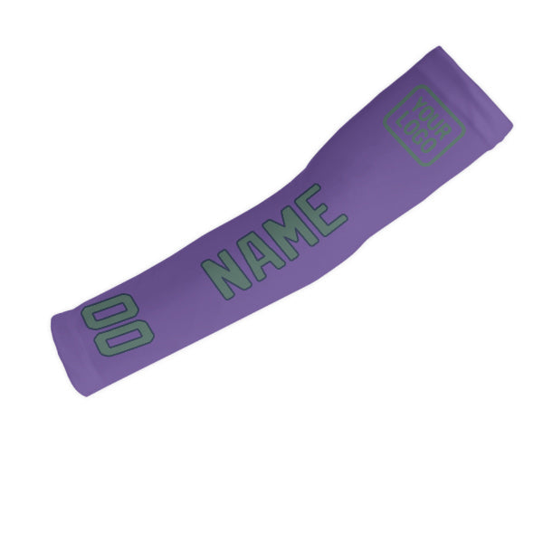 Manchon de bras personnalisé violet clair, bleu et vert
