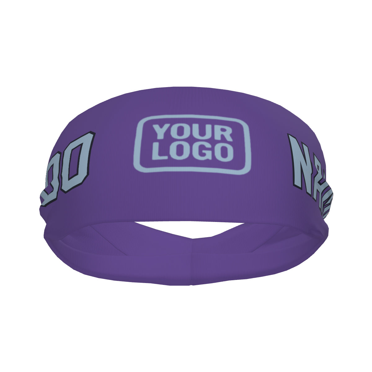 Bandeau de sport personnalisé violet clair et bleu clair