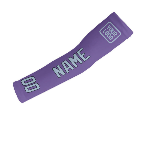 Manchon de bras personnalisé violet clair et bleu clair