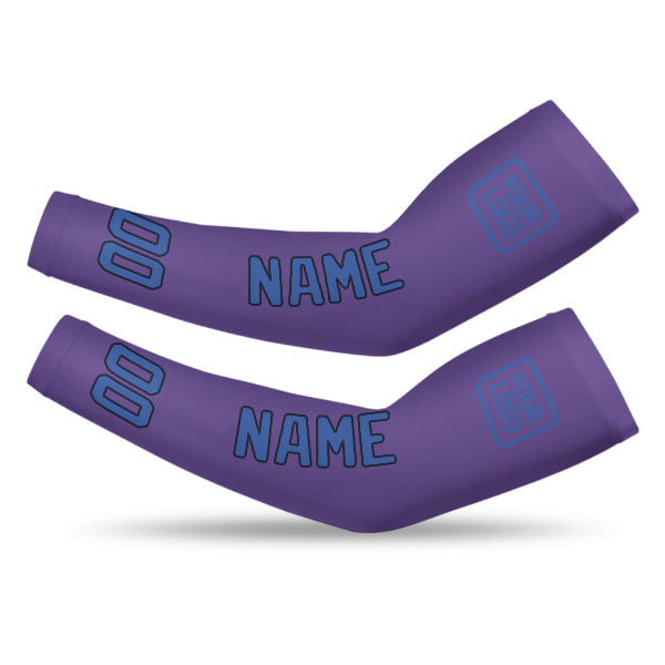 Manchon personnalisé violet clair et bleu ciel