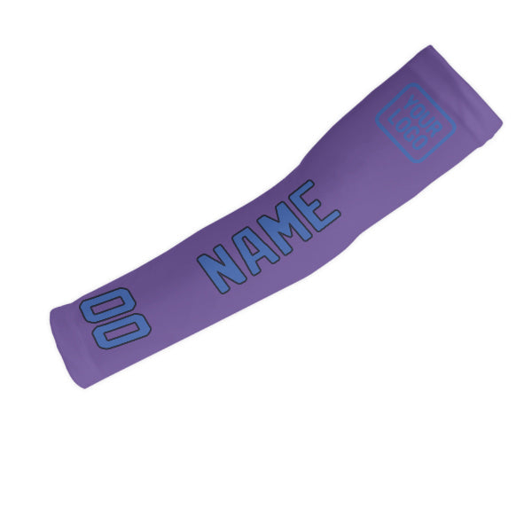 Manchon personnalisé violet clair et bleu ciel