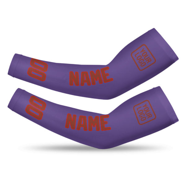 Manchon de bras personnalisé violet clair corail rouge