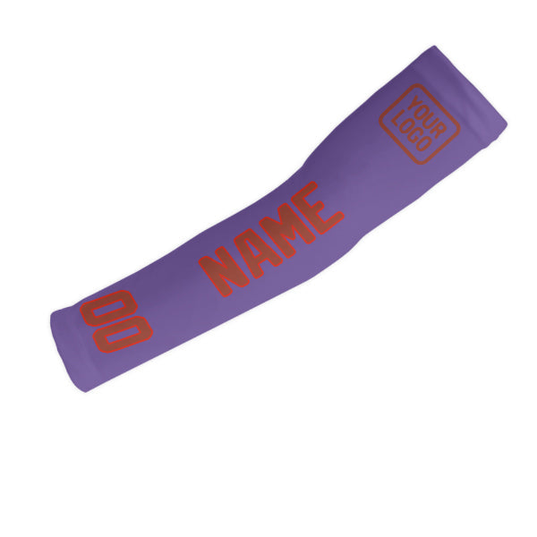 Manchon de bras personnalisé violet clair corail rouge