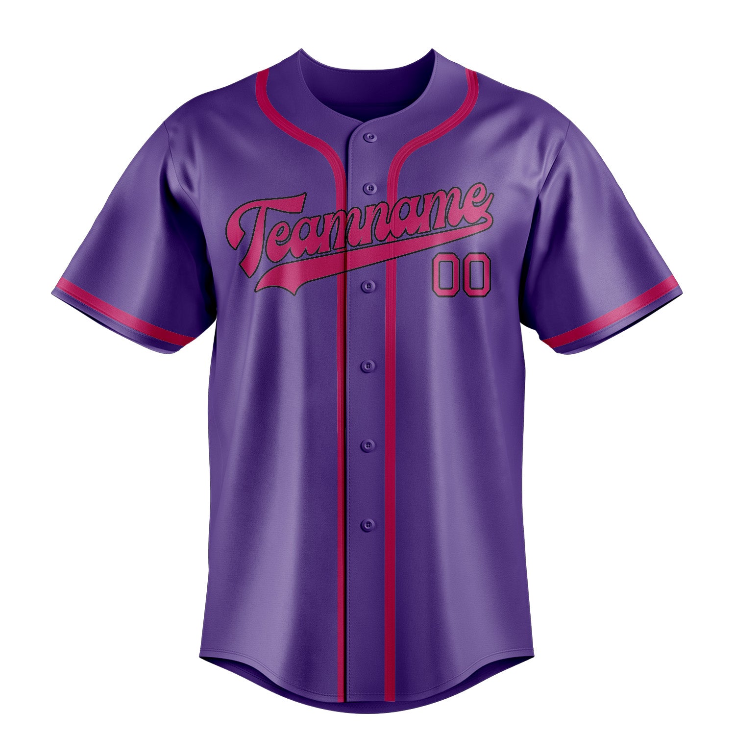 Maillot de baseball personnalisé rose et violet clair
