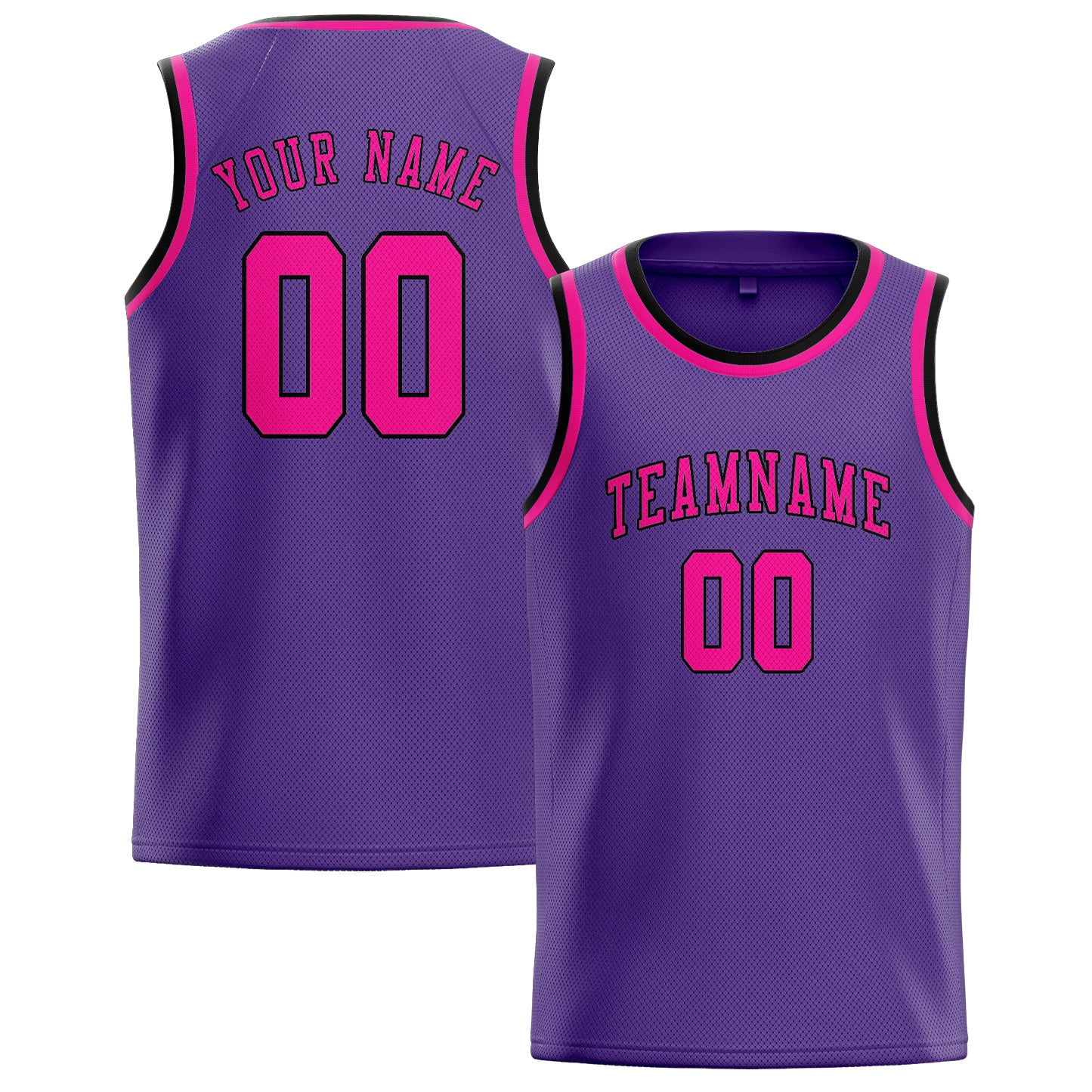 Maillot de basketball personnalisé rose et violet clair
