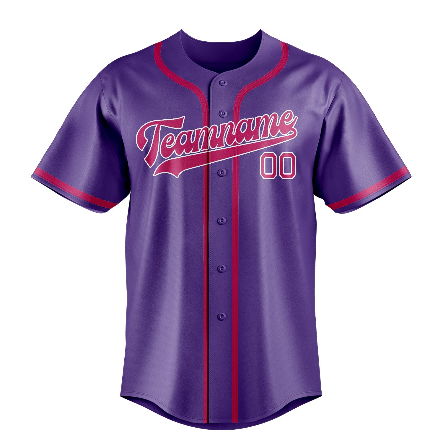 Maillot de baseball personnalisé rose et violet clair