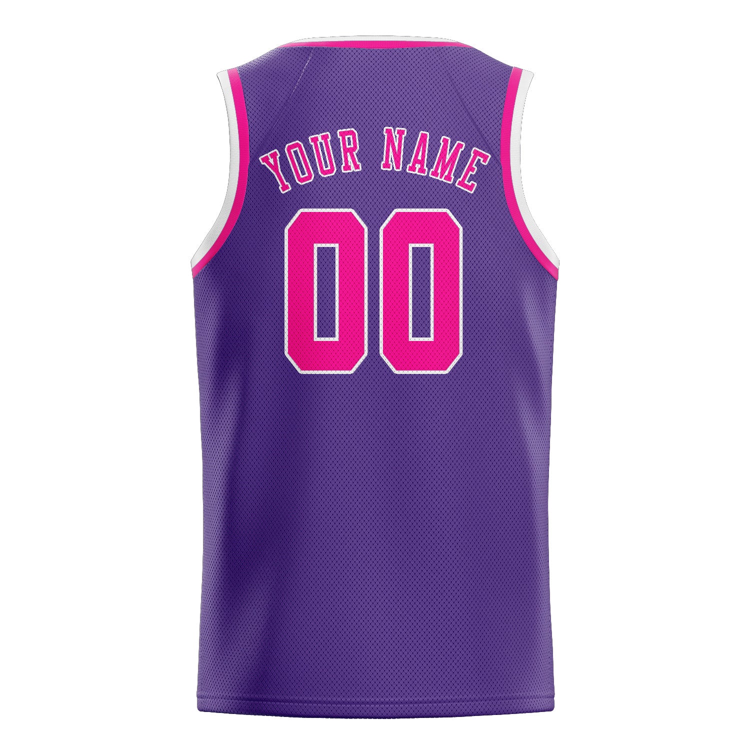 Maillot de basketball personnalisé rose et violet clair
