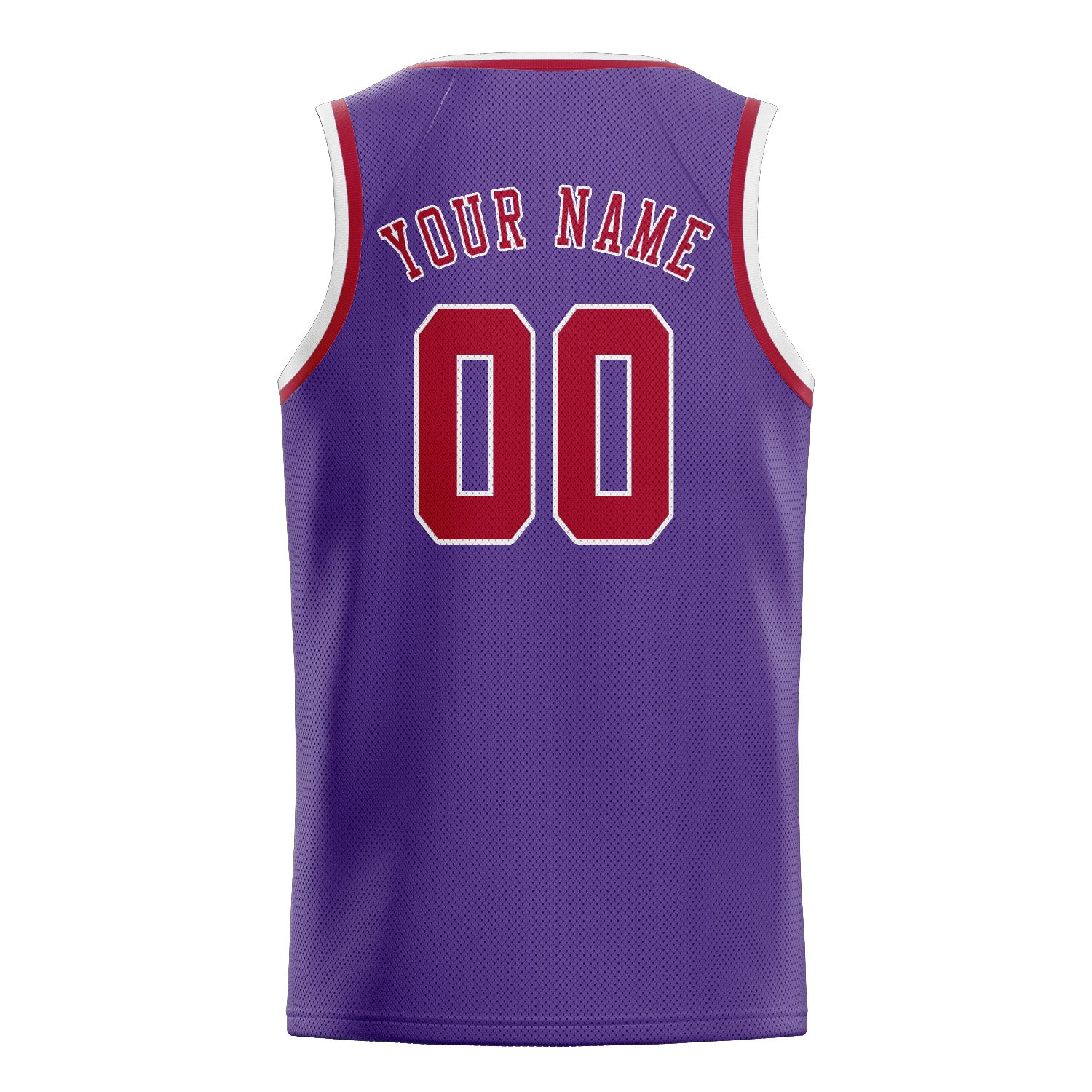 Maillot de basketball personnalisé violet clair et rouge