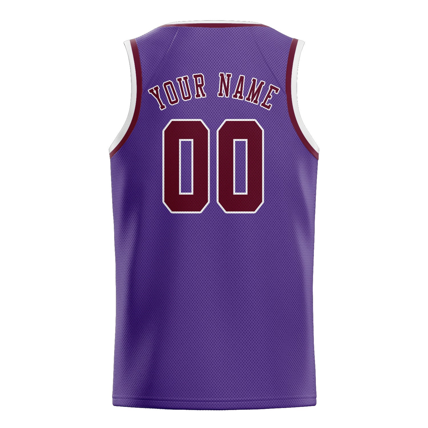 Maillot de basketball personnalisé violet clair et rouge cramoisi