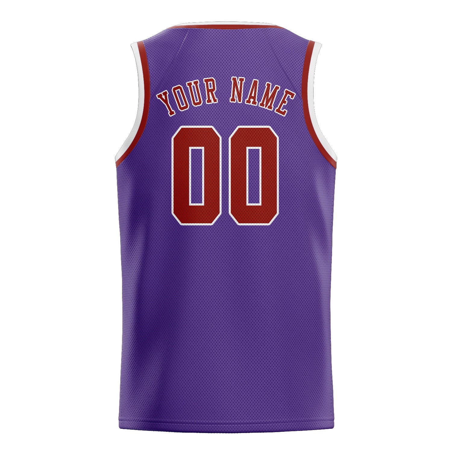 Maillot de basketball personnalisé violet clair corail rouge
