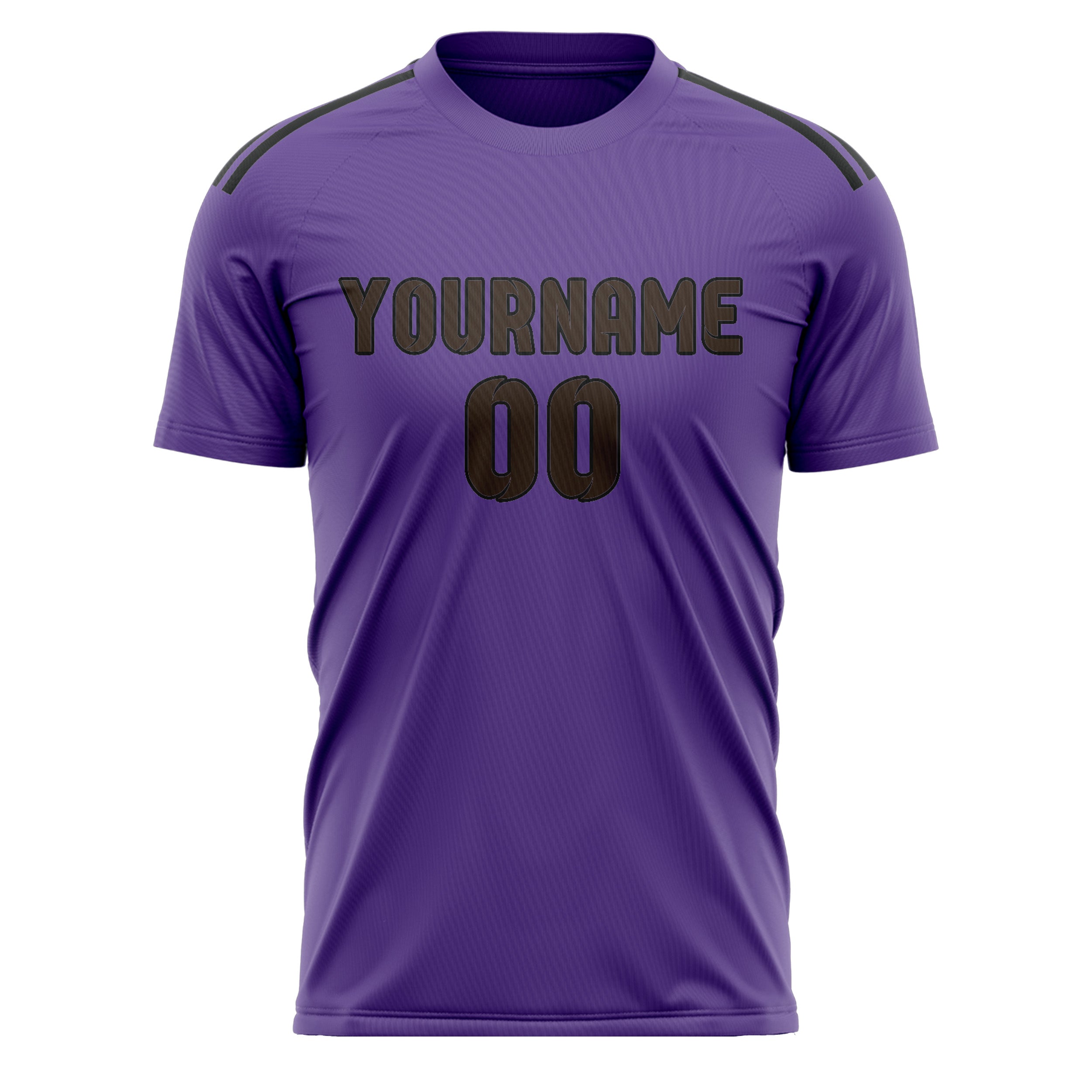 Maillot de football personnalisé violet clair et marron