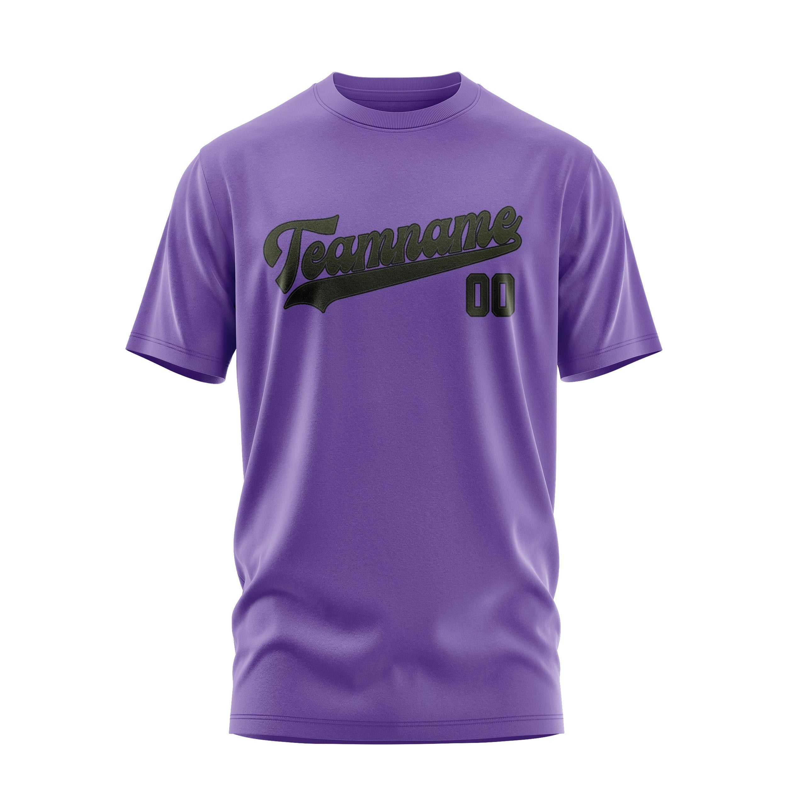 T-shirt personnalisé violet clair olive