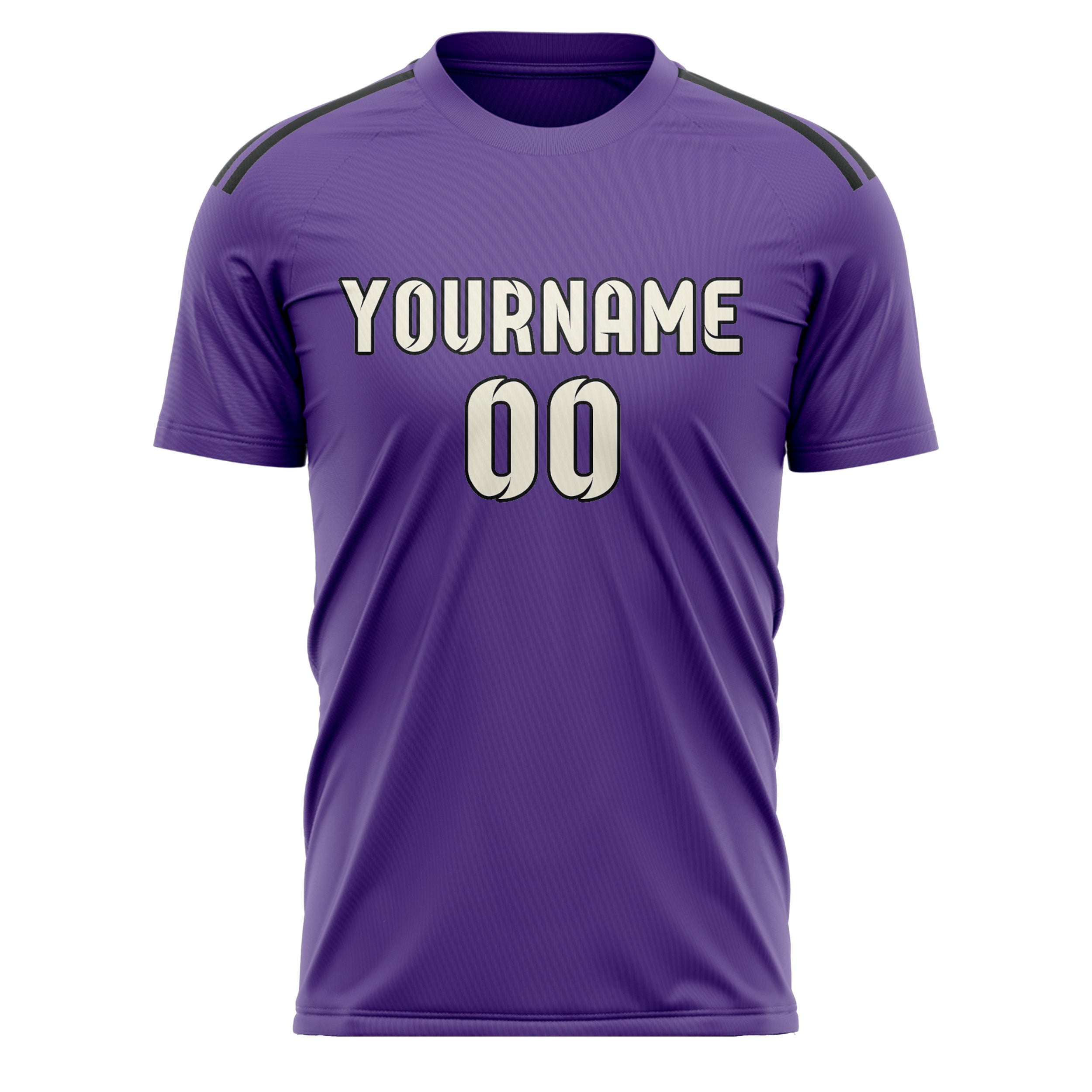 Maillot de football personnalisé violet clair et crème
