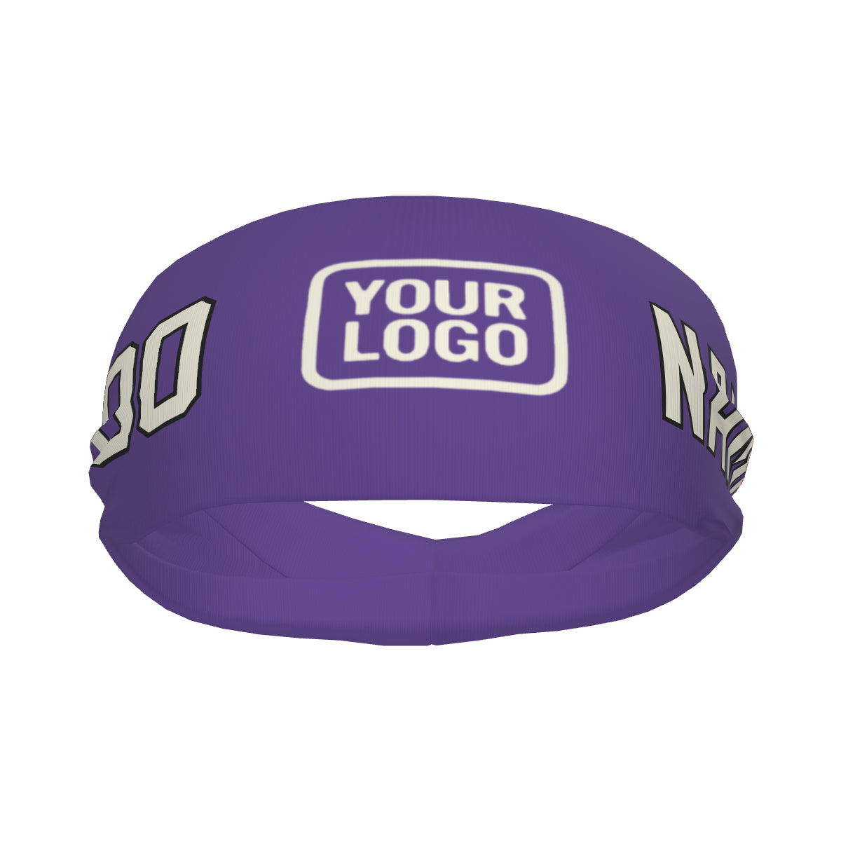 Bandeau de sport personnalisé violet clair crème