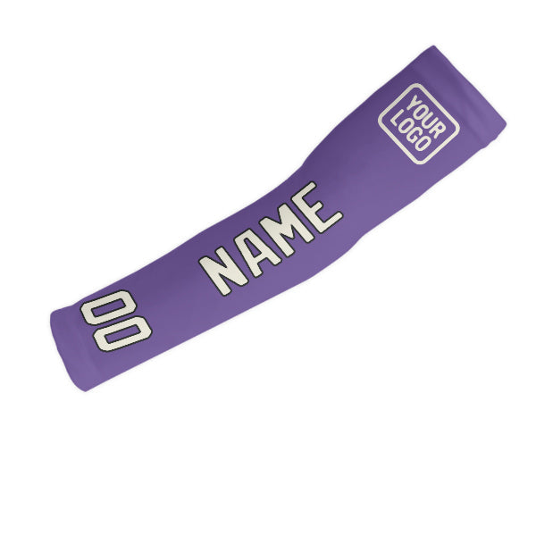Manchon de bras personnalisé violet clair crème