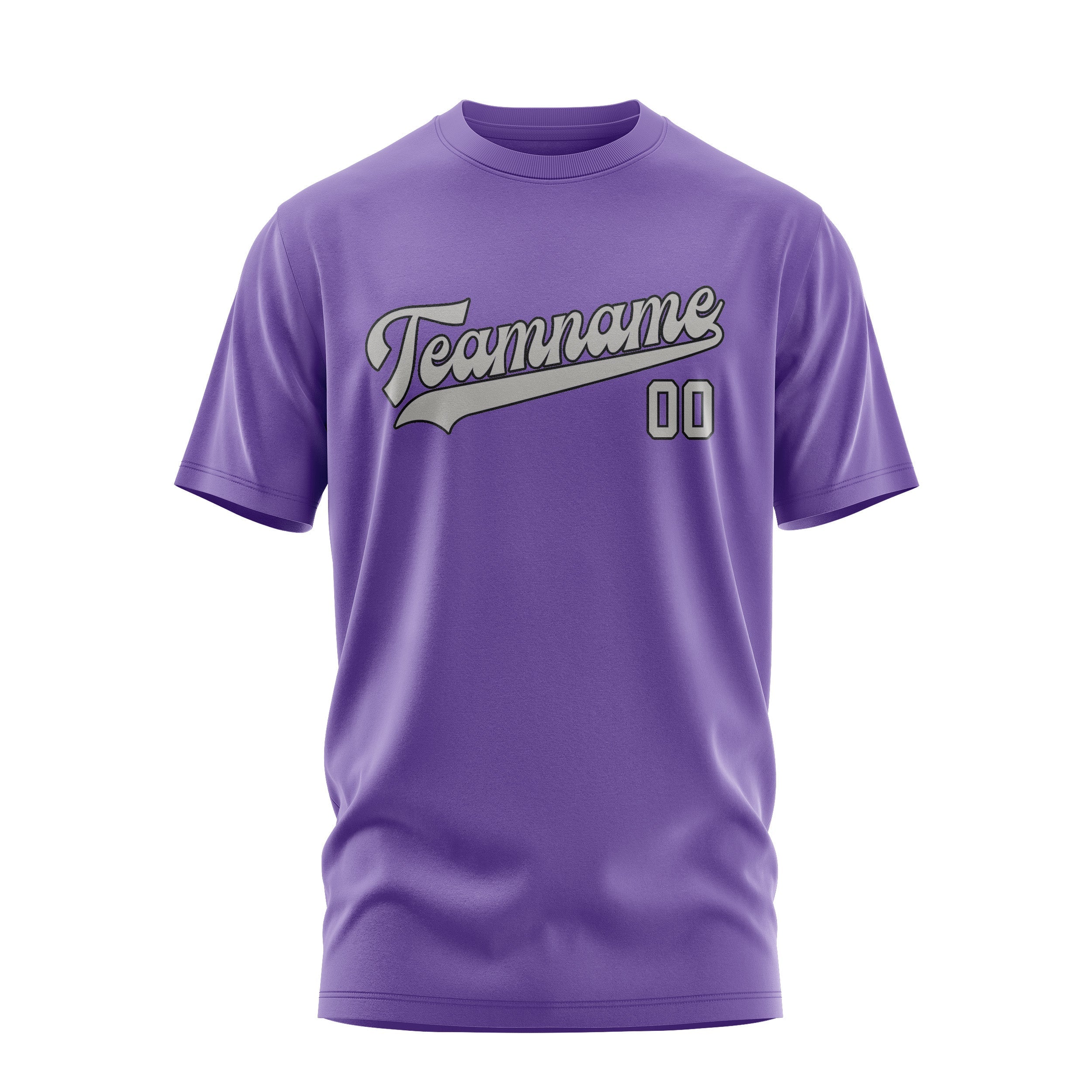 T-shirt personnalisé violet clair gris