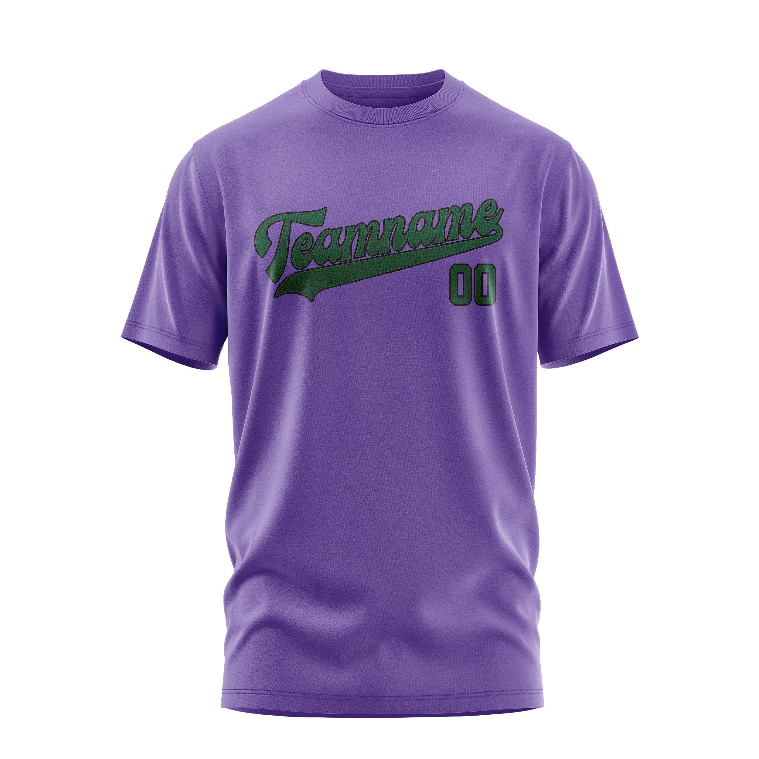 T-shirt personnalisé violet clair et vert