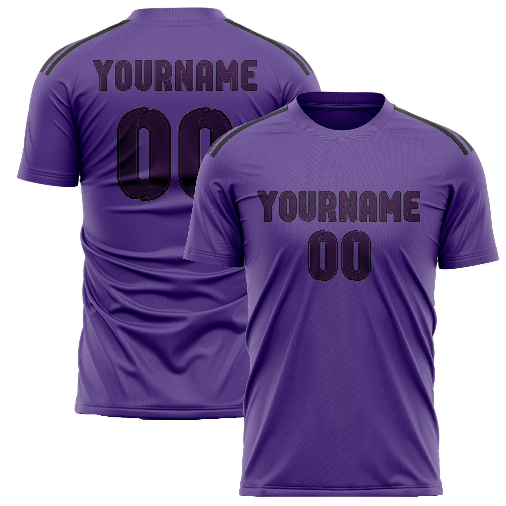 Maillot de football violet clair personnalisé