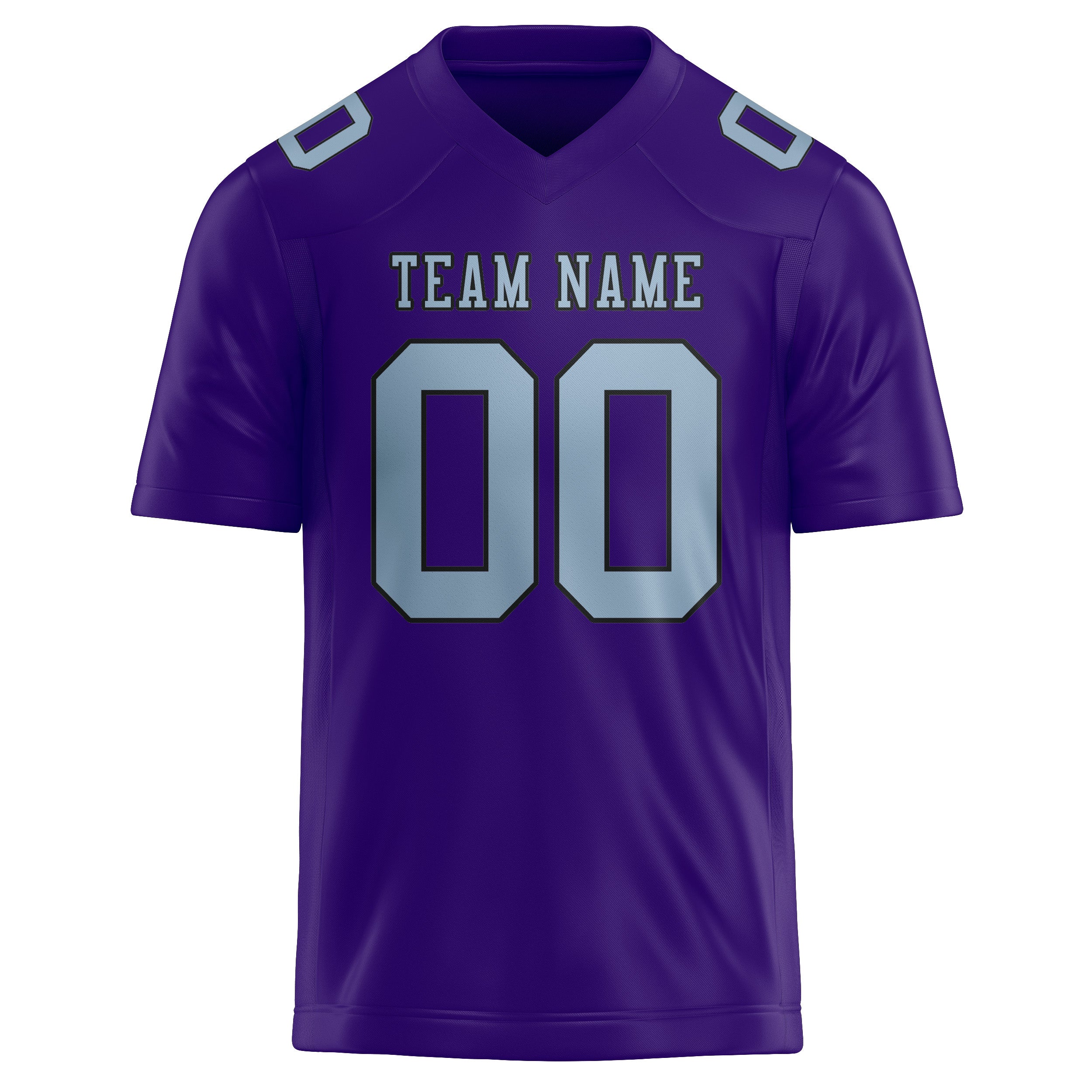Custom Light Purple Light Blue Football Jersey