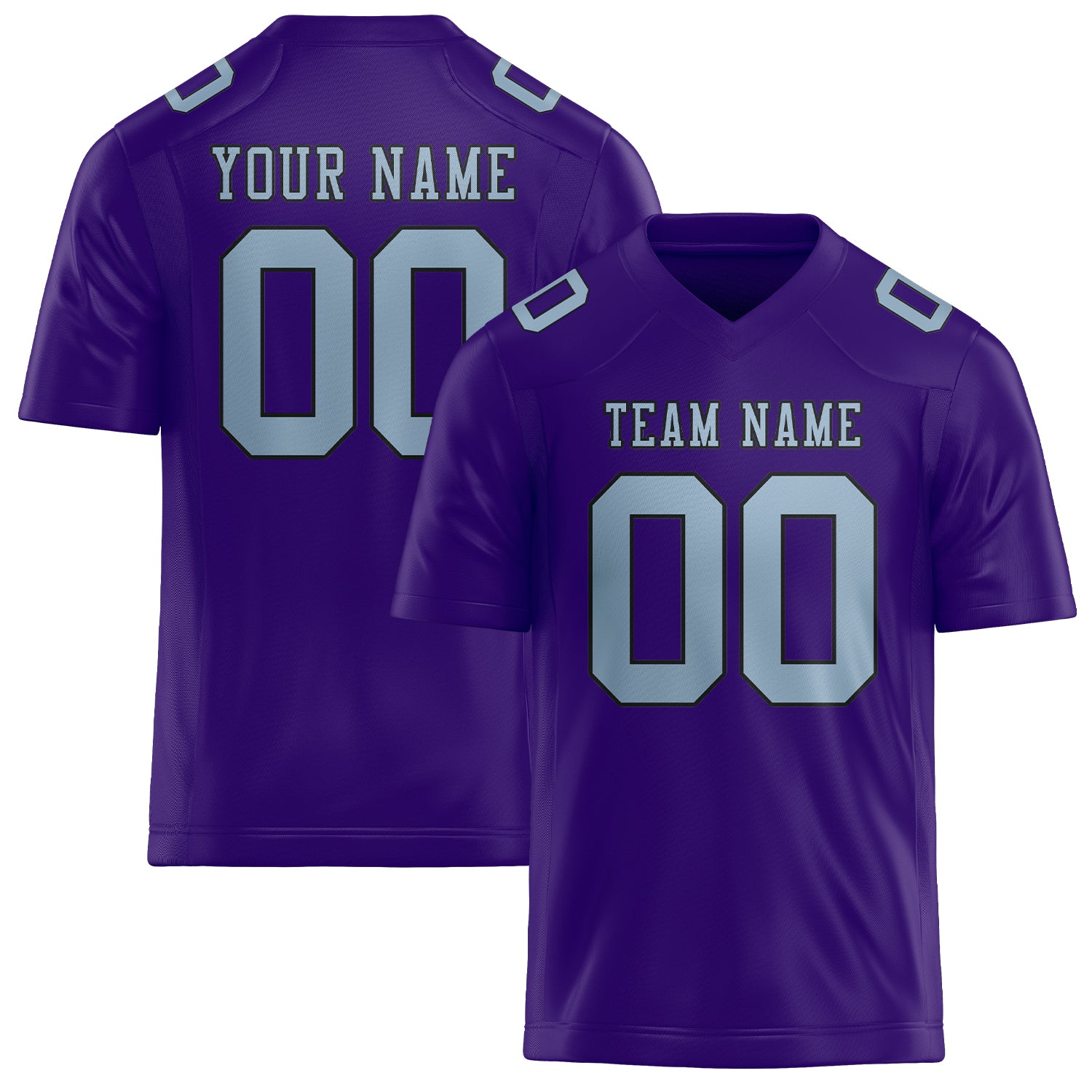 Custom Light Purple Light Blue Football Jersey