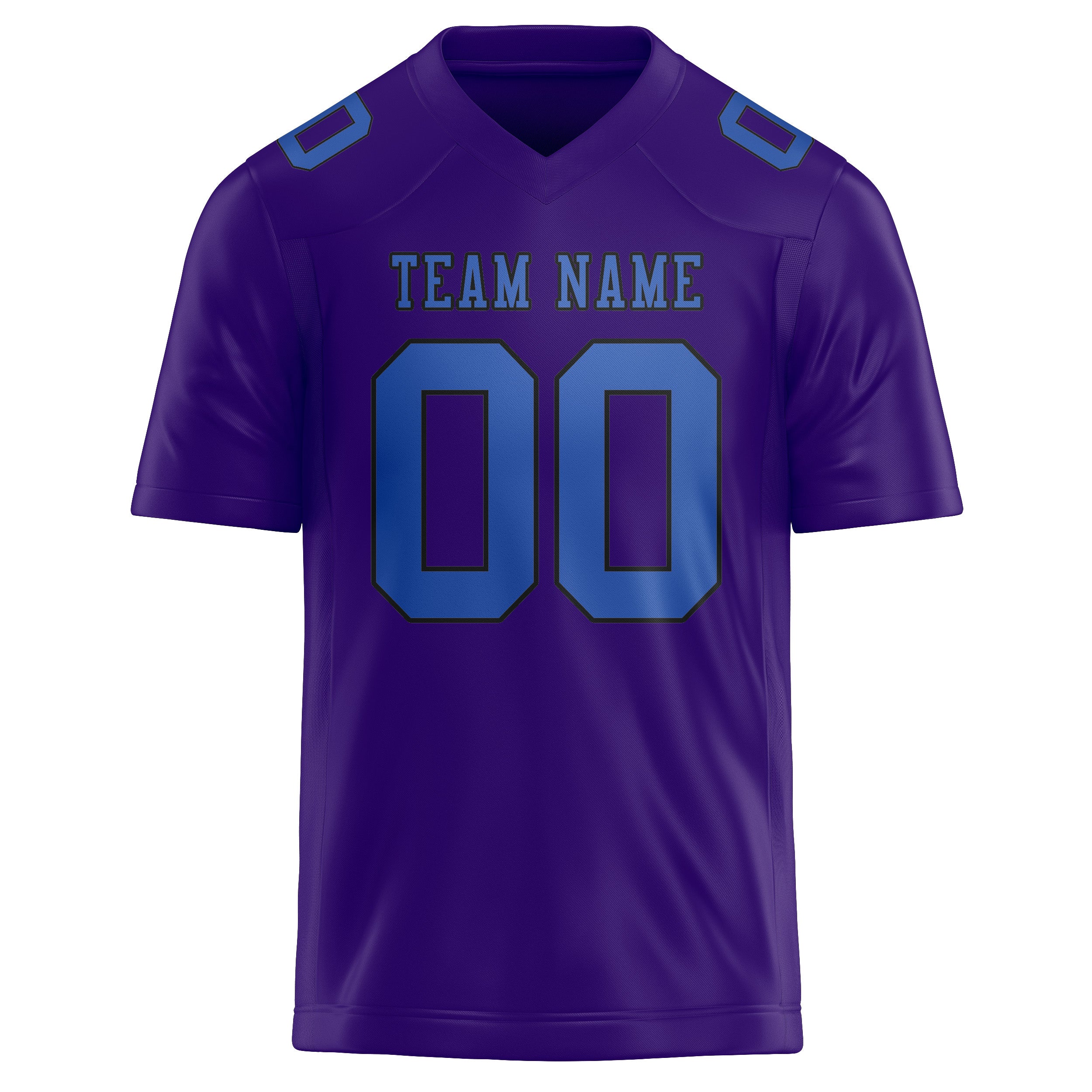 Custom Light Purple Sky Blue Football Jersey