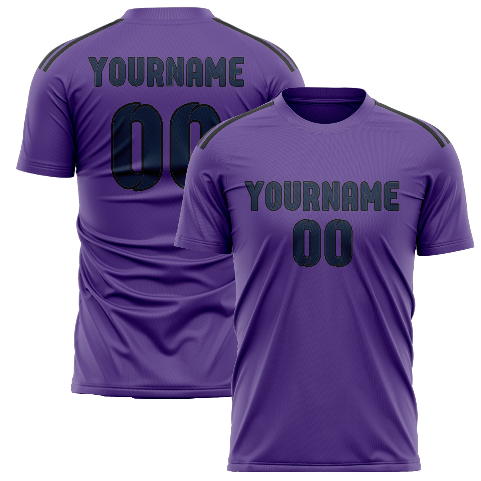 Maillot de football personnalisé violet clair et bleu