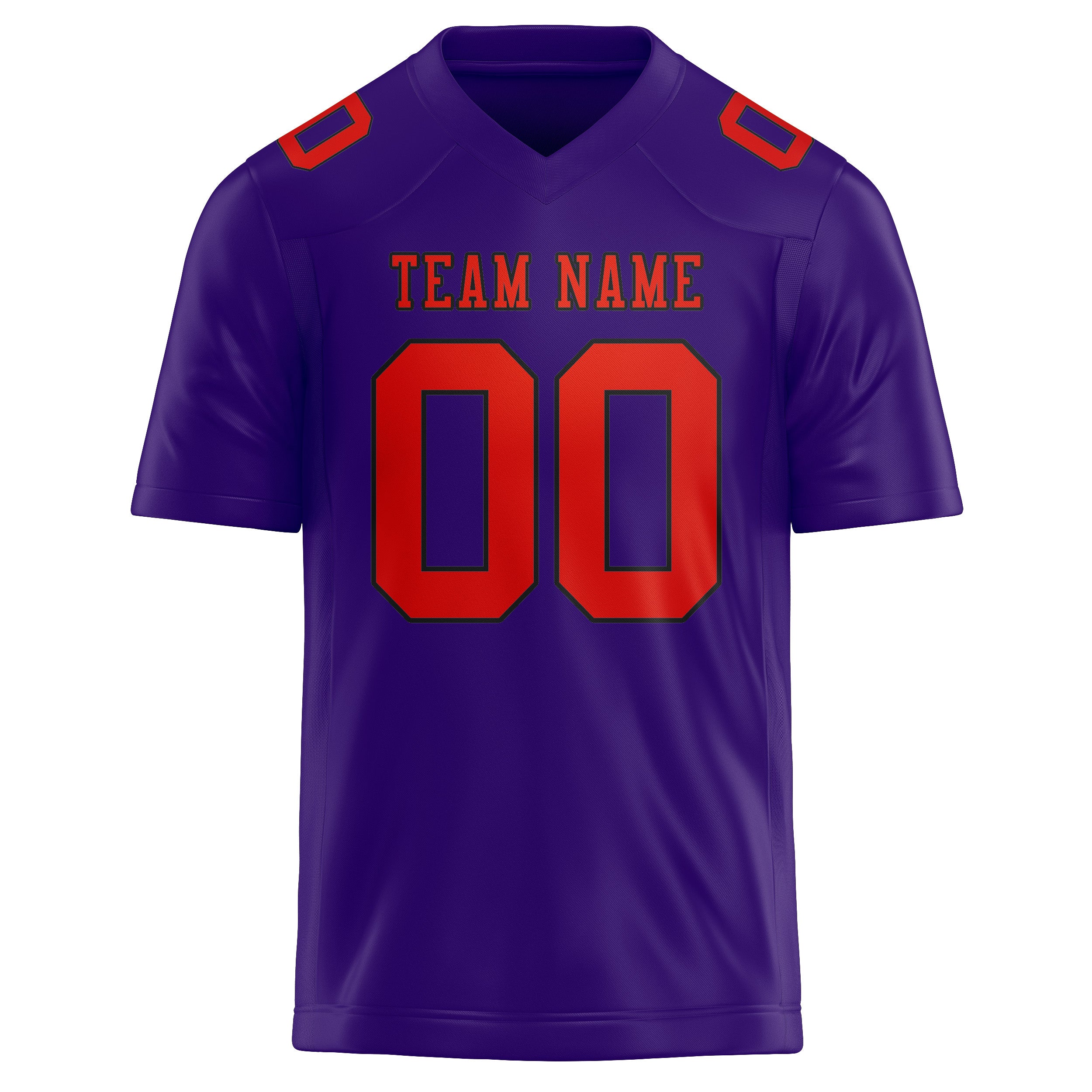 Custom Light Purple Orange Red Football Jersey