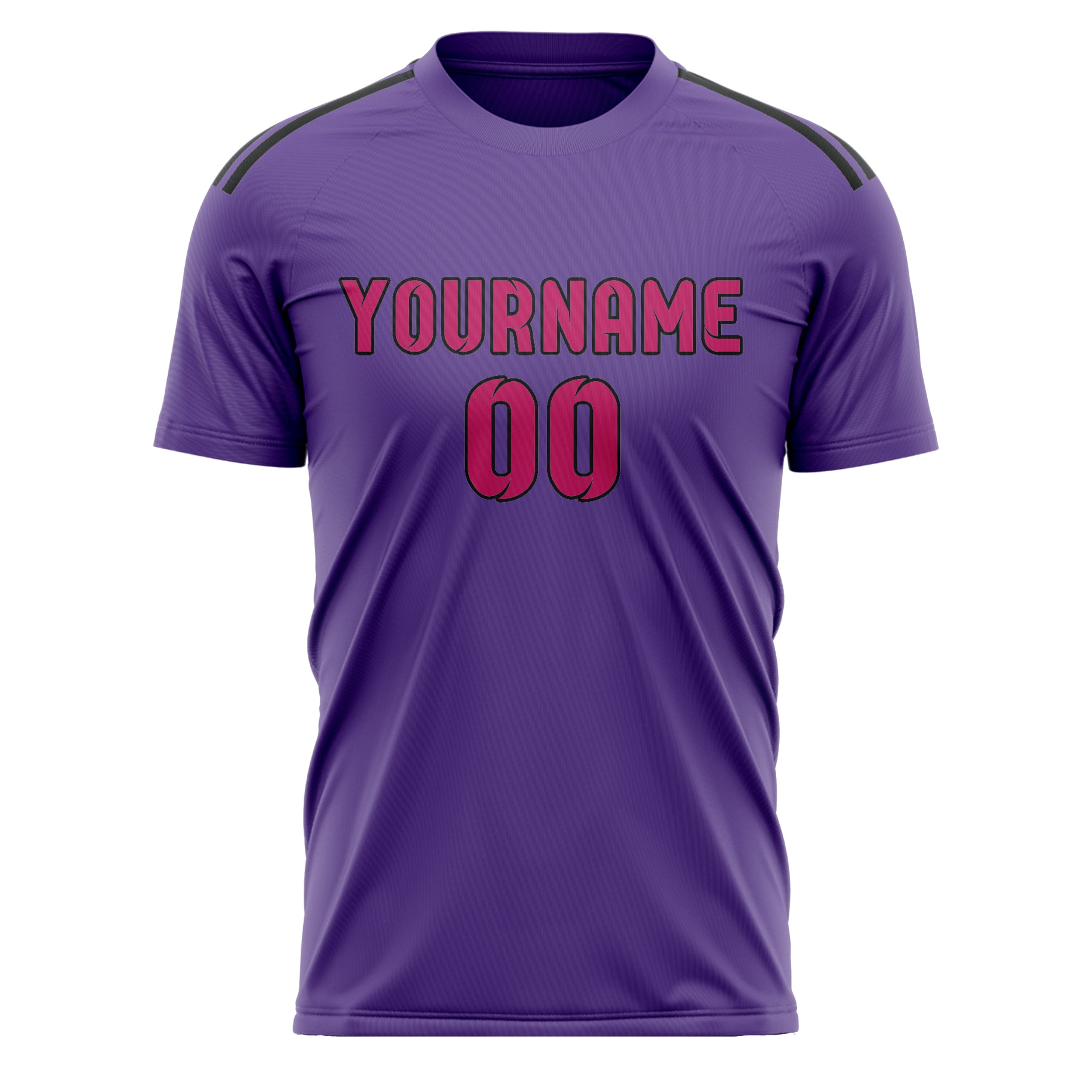 Maillot de football personnalisé rose et violet clair