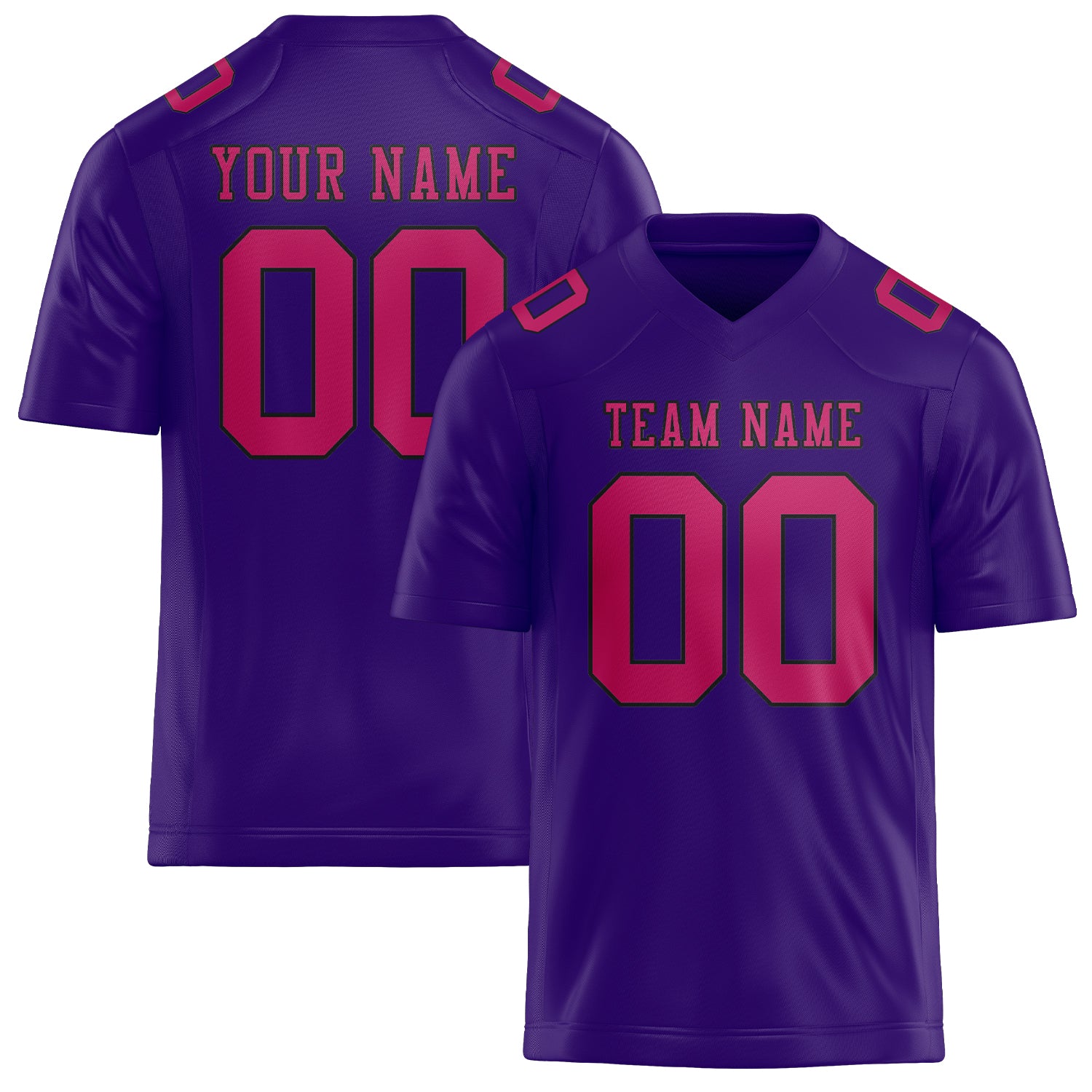 Maillot de football personnalisé rose et violet clair