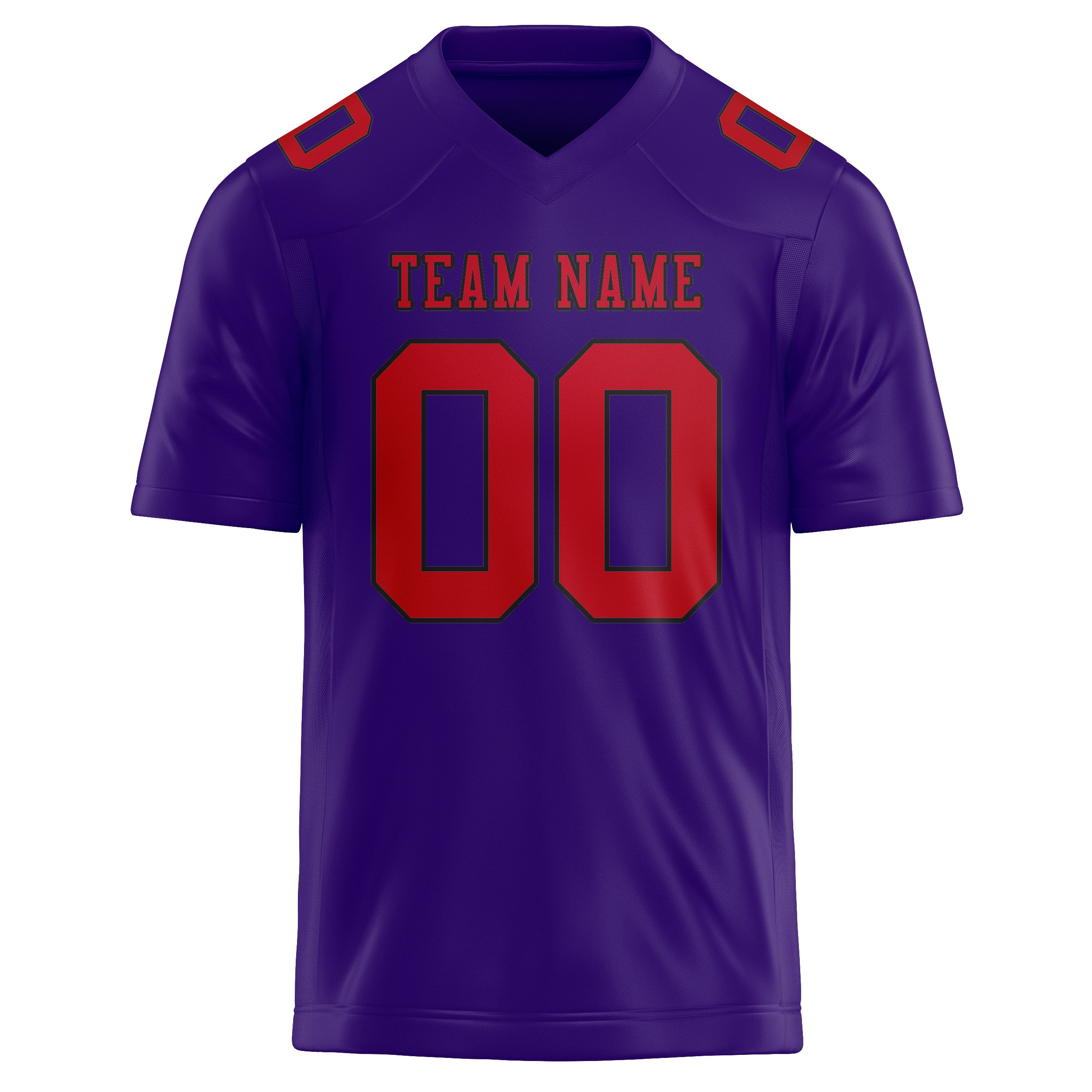 Maillot de football personnalisé violet clair et rouge