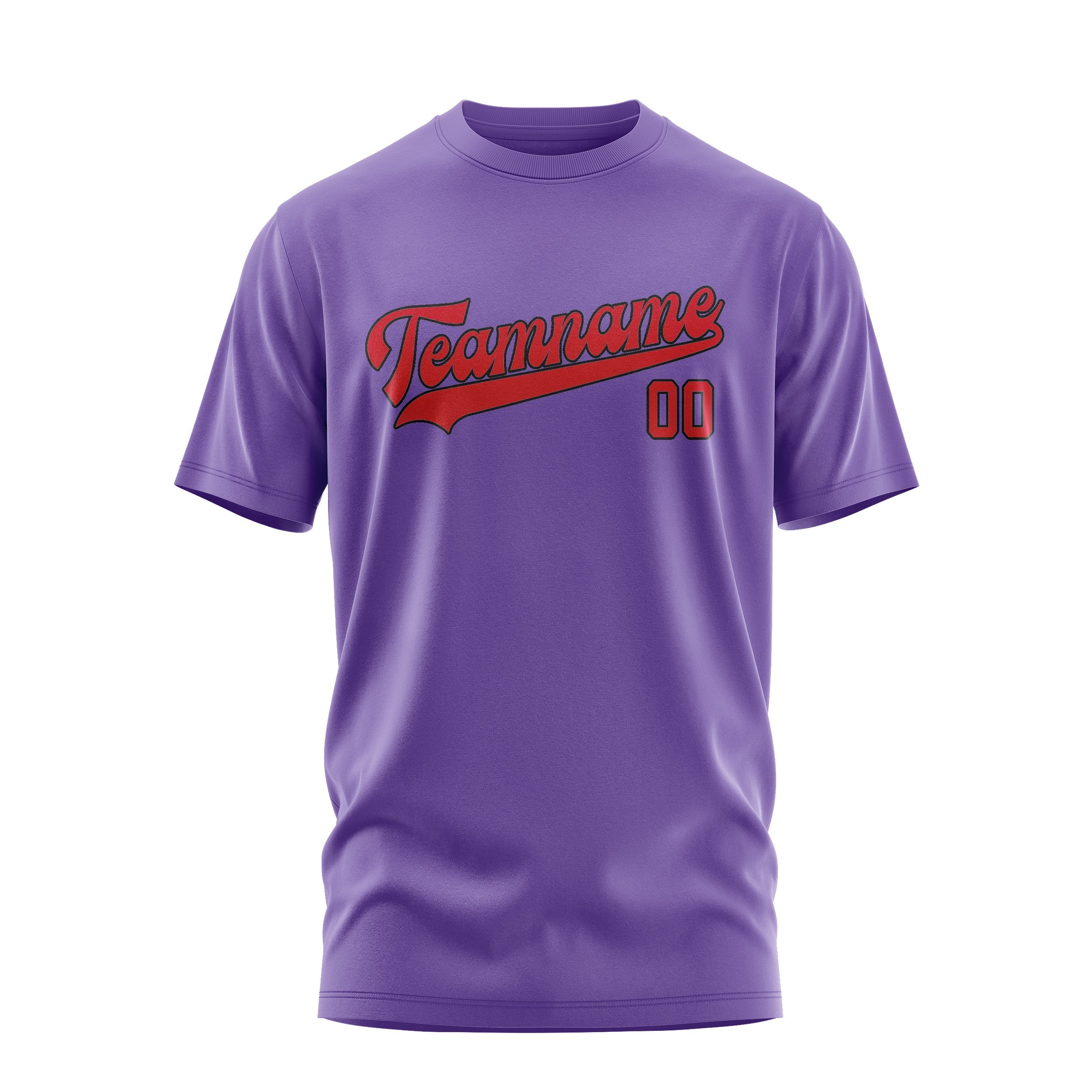 T-shirt personnalisé violet clair et rouge