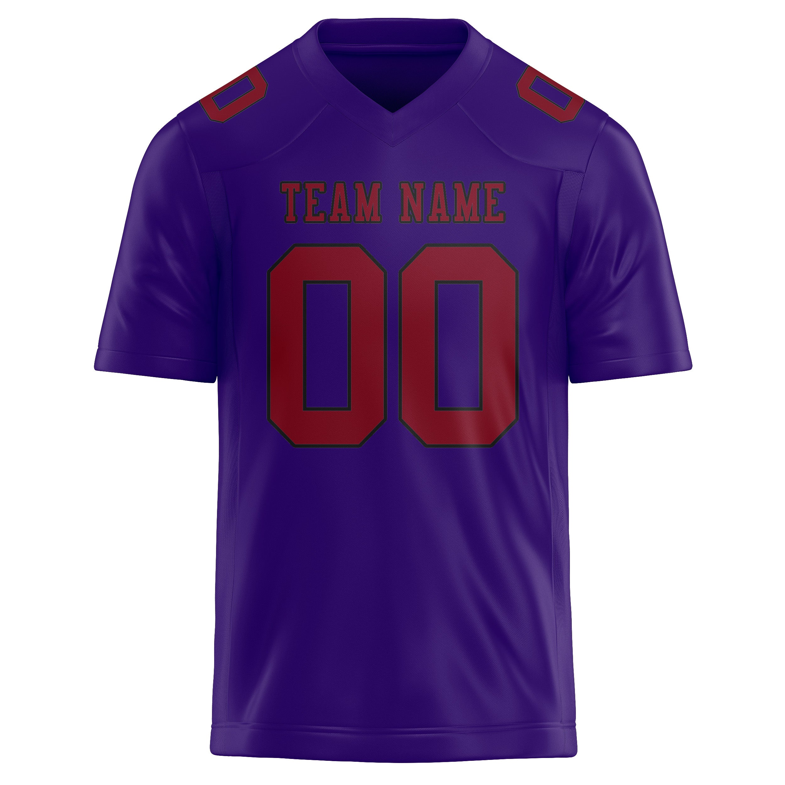 Maillot de football personnalisé violet clair et rouge cramoisi