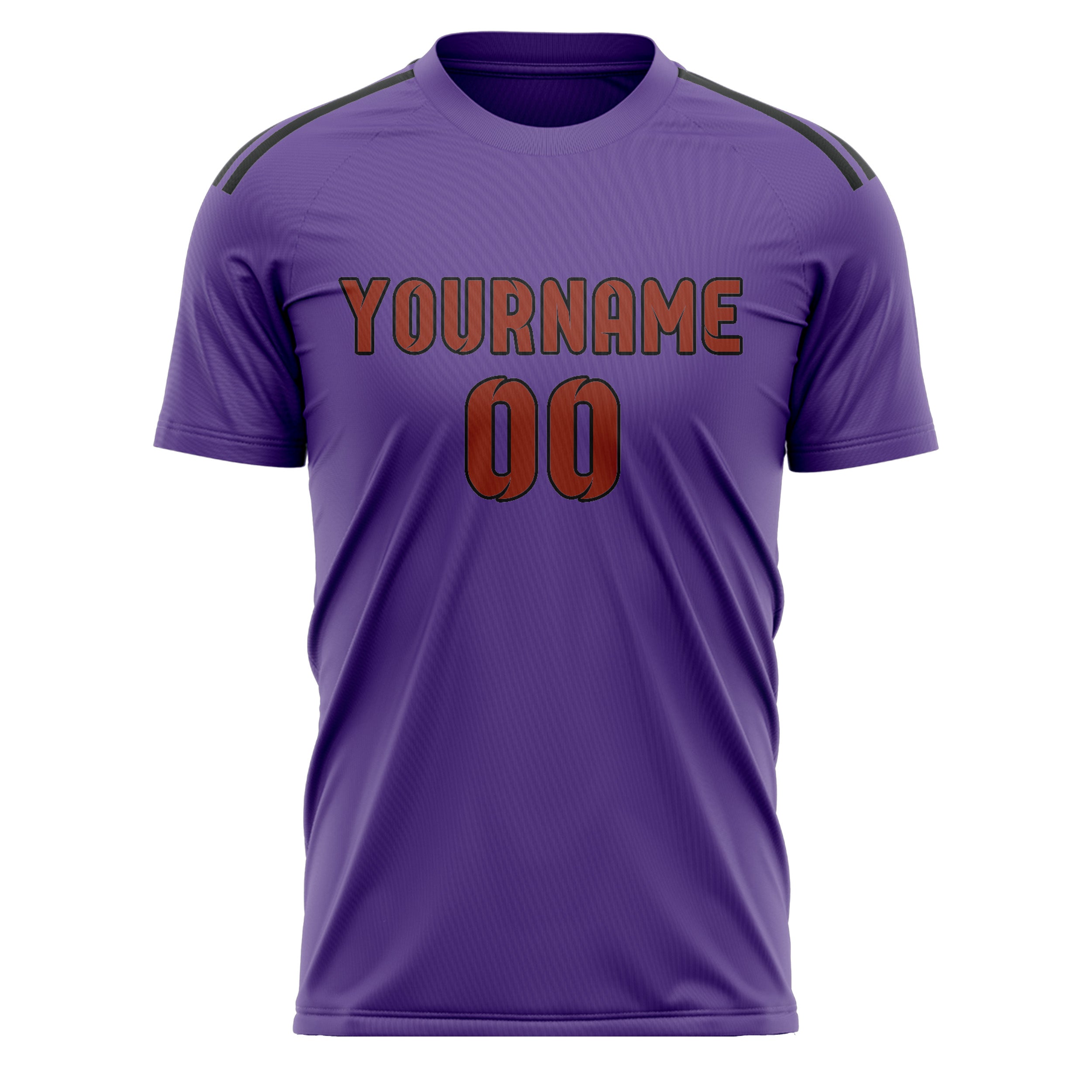 Maillot de football personnalisé violet clair et corail rouge