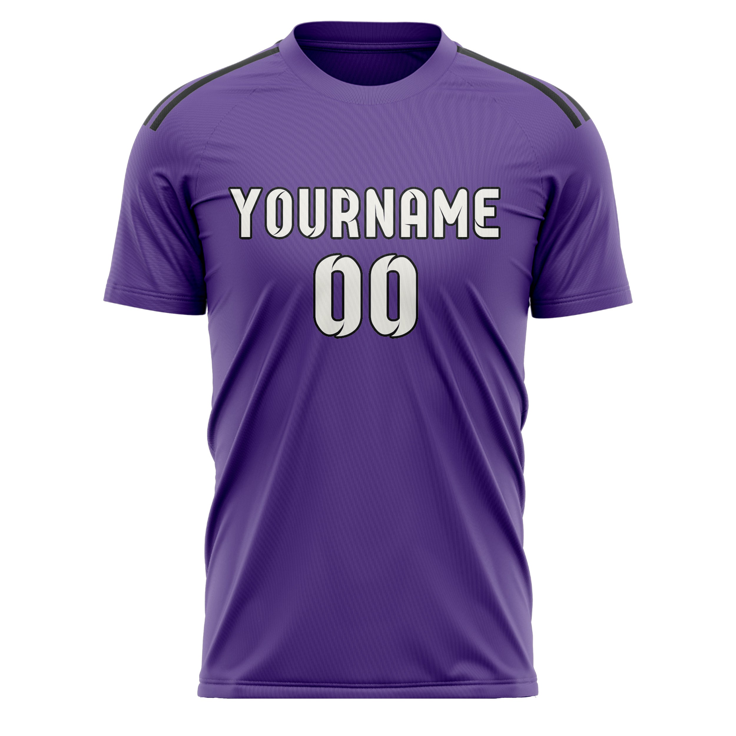 Maillot de football personnalisé violet clair et blanc