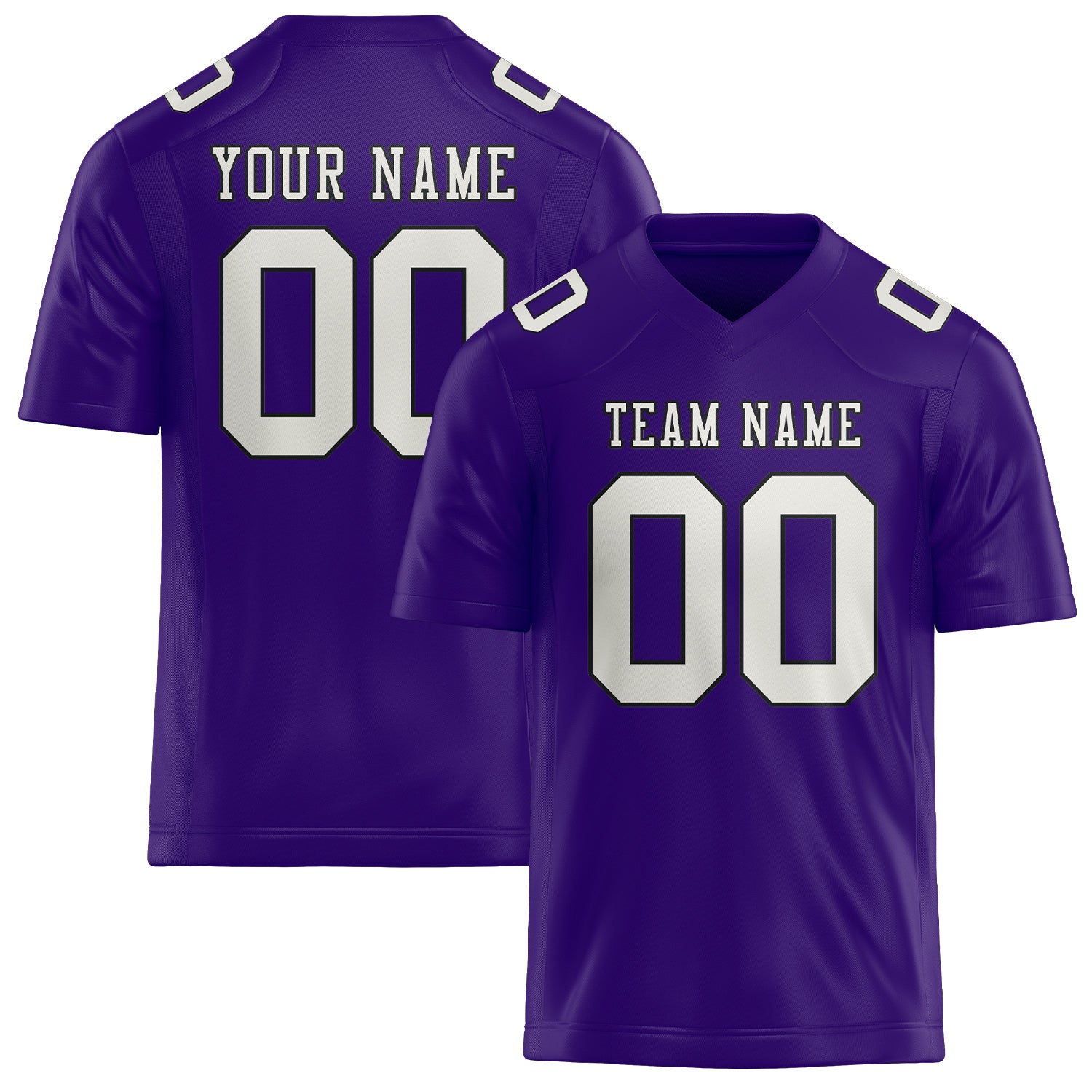 Maillot de football personnalisé violet clair et blanc