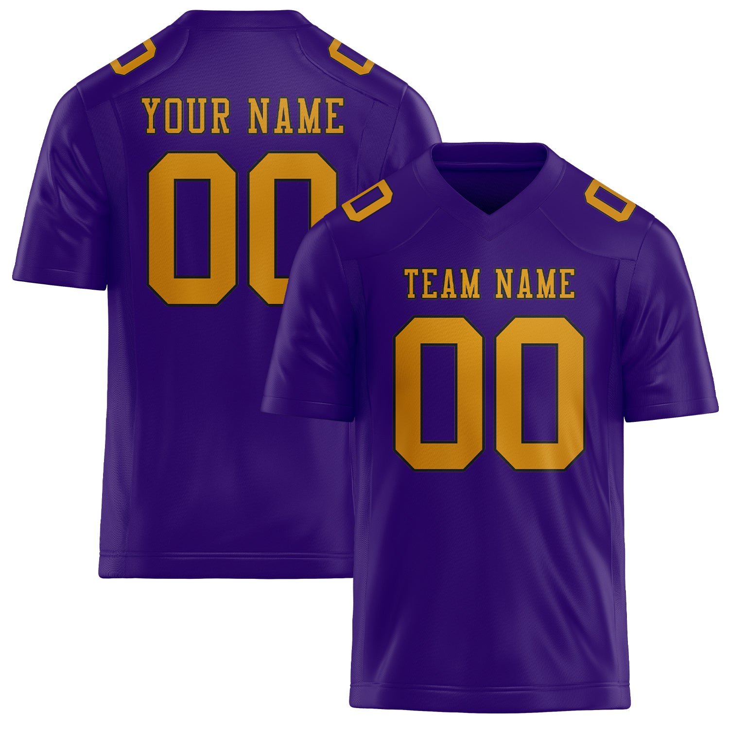 Maillot de football personnalisé violet clair et jaune