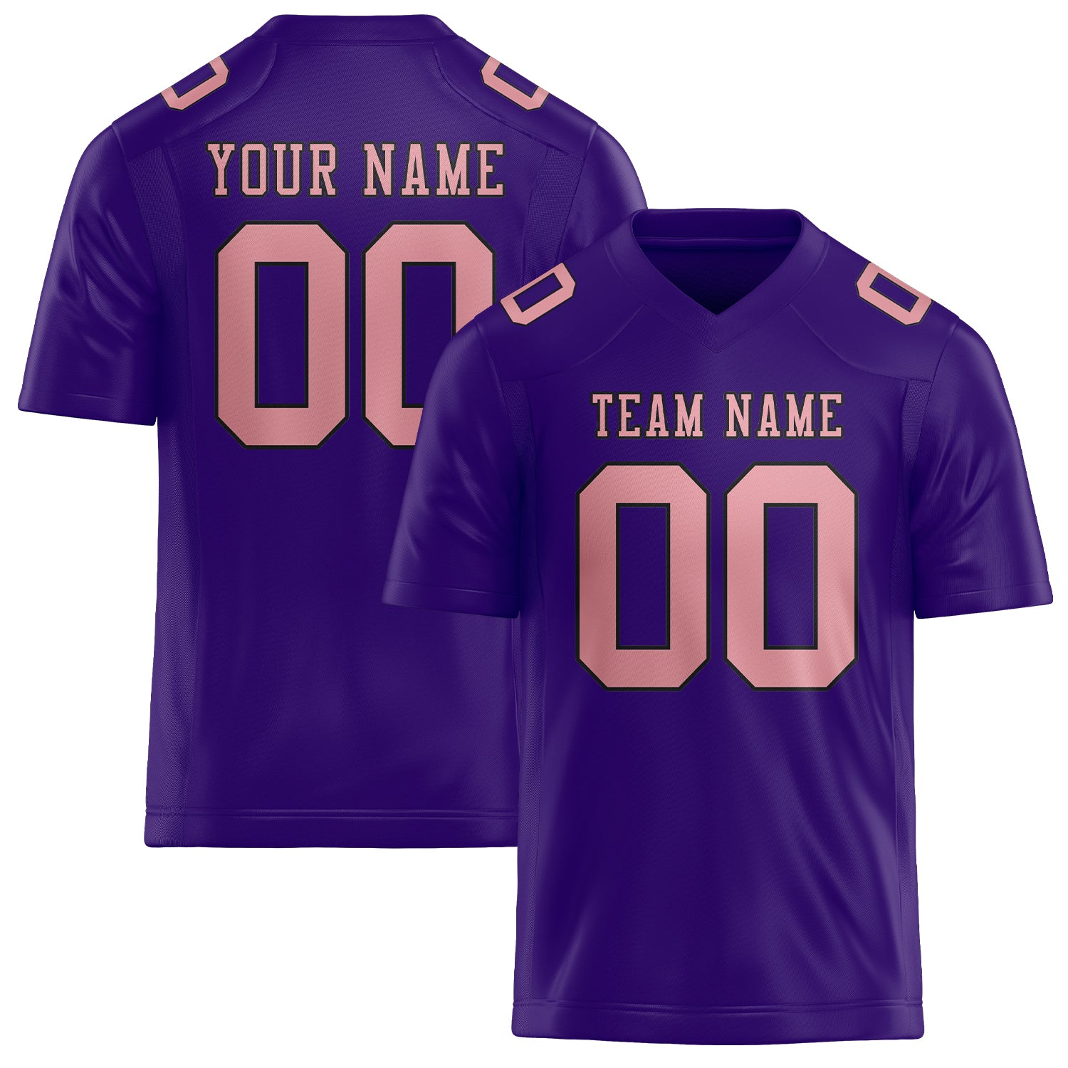Maillot de football personnalisé violet clair et rose clair