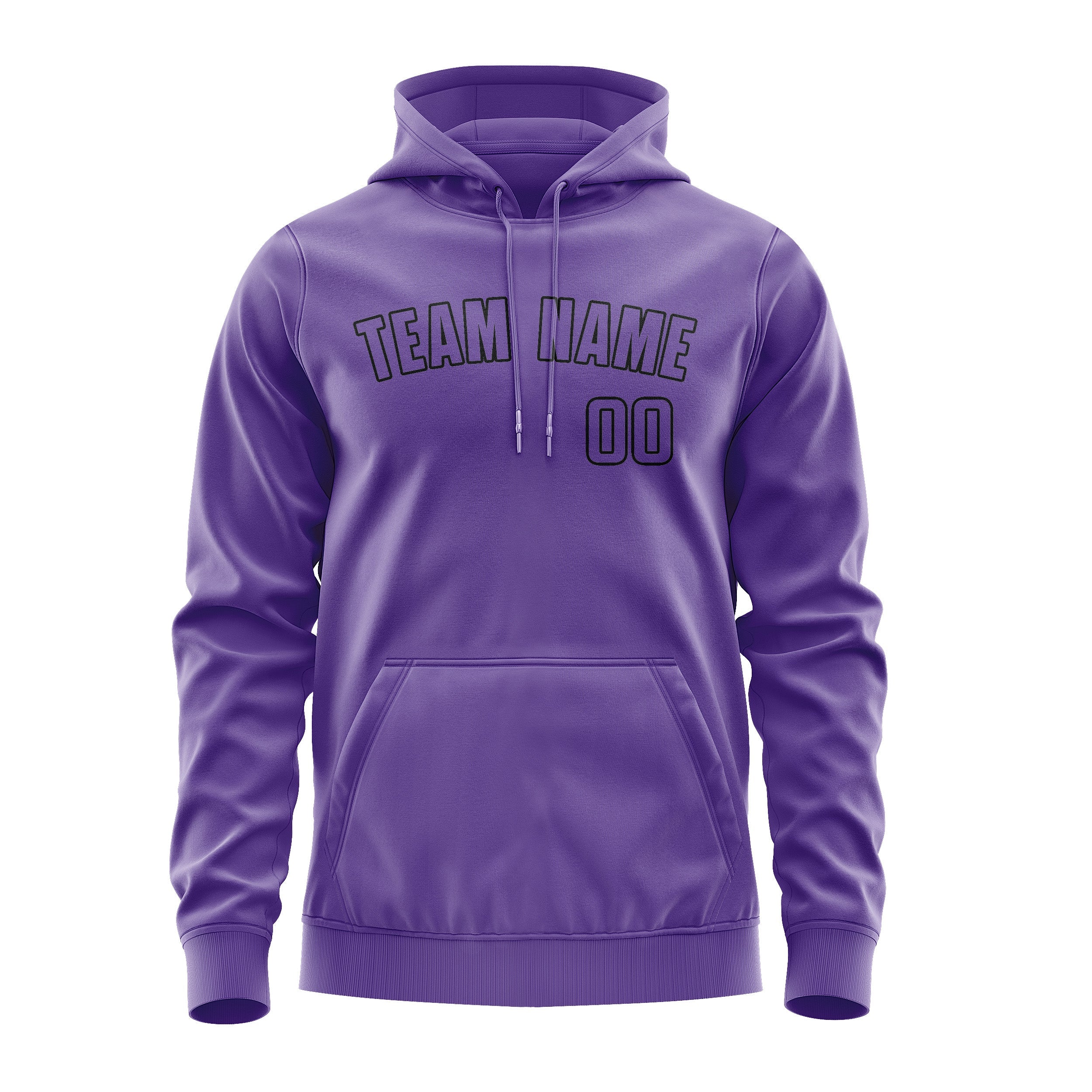 Sweat à capuche violet clair personnalisé