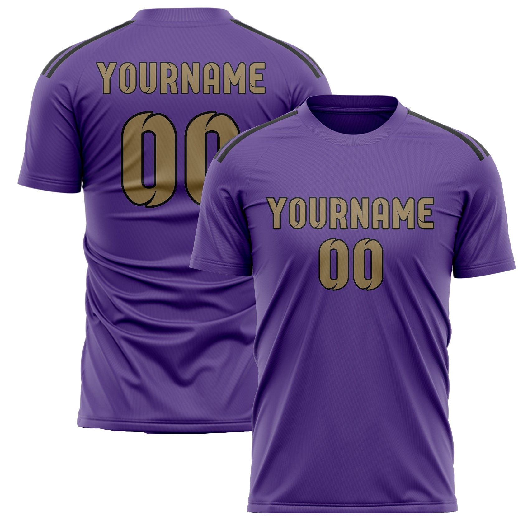 Maillot de football personnalisé violet clair kaki clair