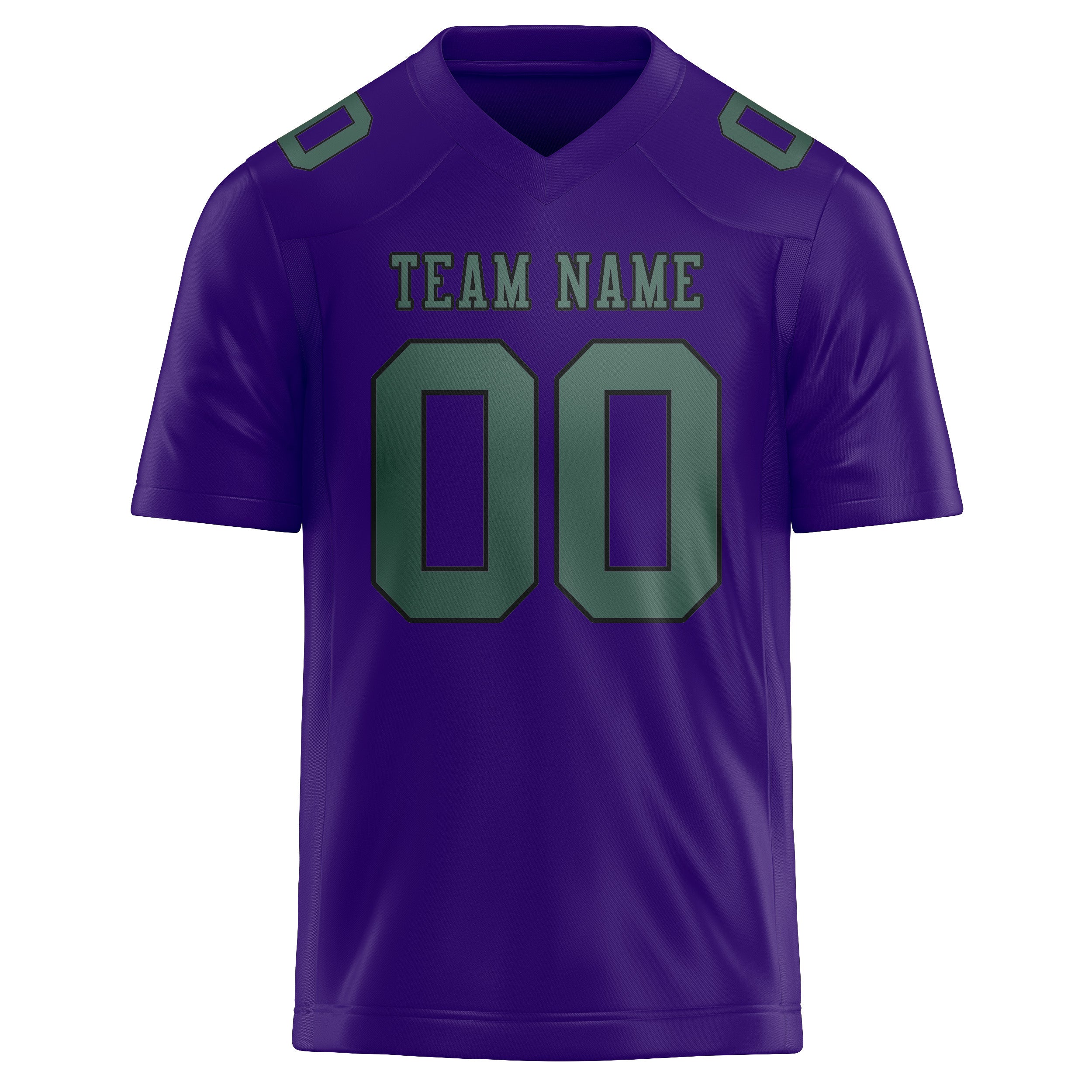 Maillot de football personnalisé violet clair, bleu et vert