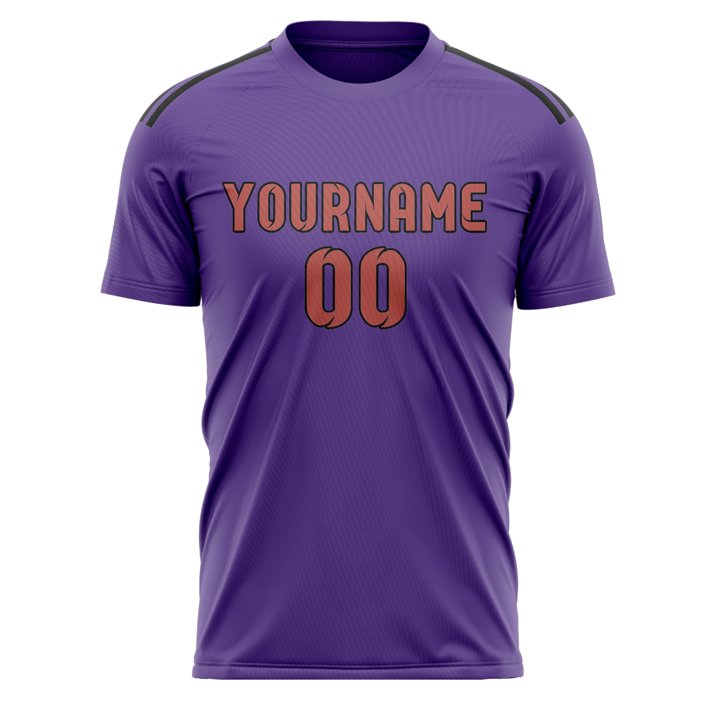 Maillot de football personnalisé violet clair et rose cuivrée