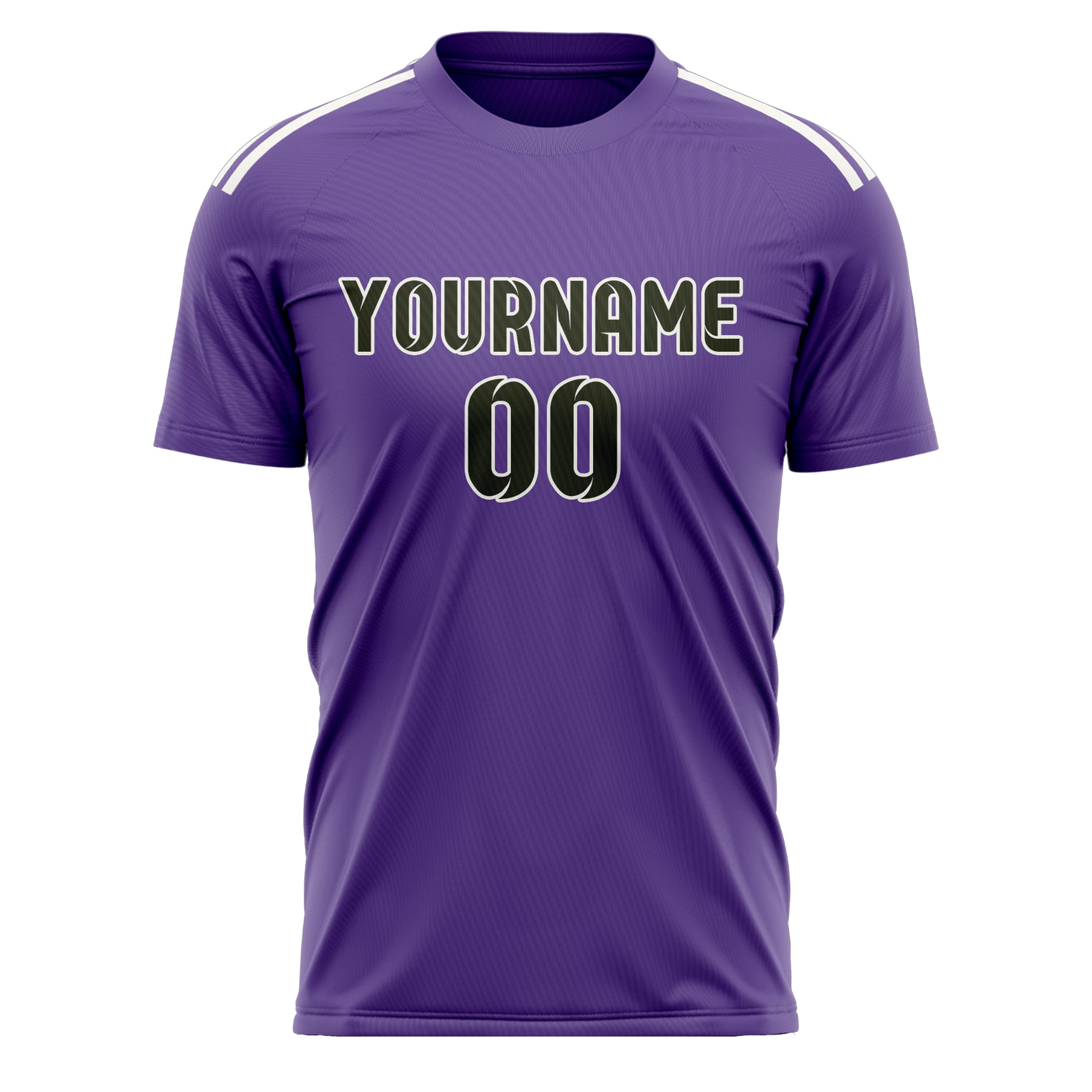Maillot de football personnalisé violet clair olive