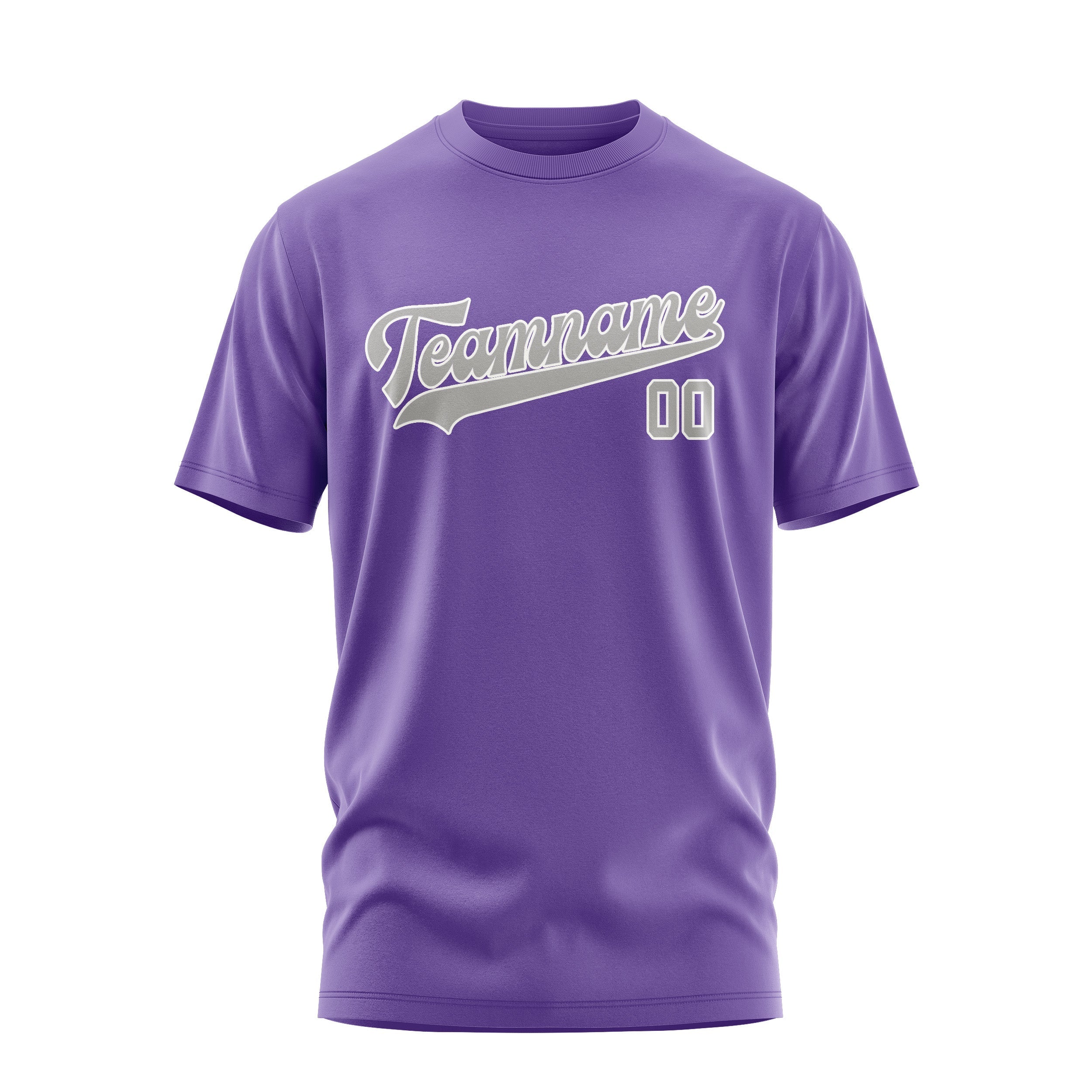 T-shirt personnalisé violet clair gris