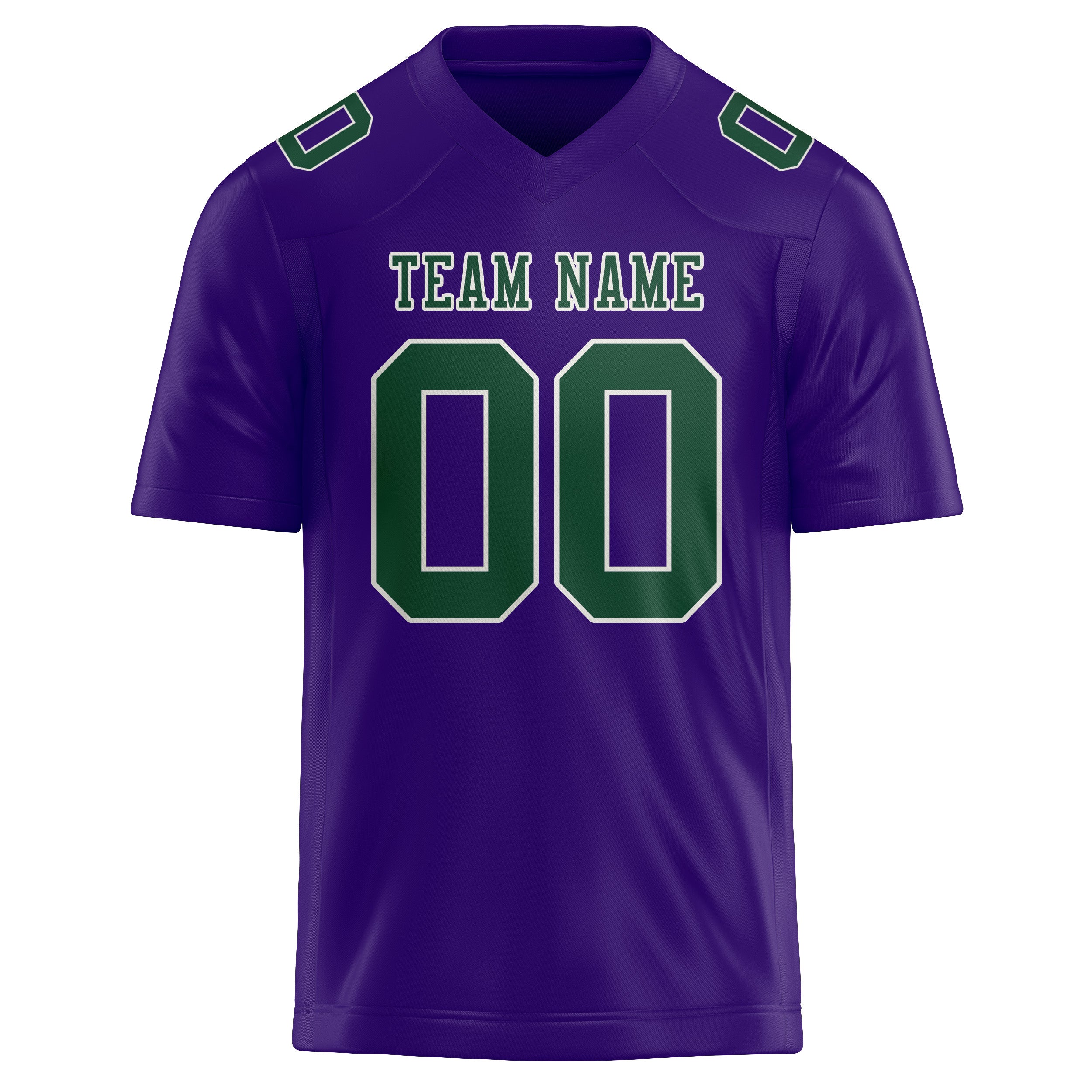 Maillot de football personnalisé violet clair et vert