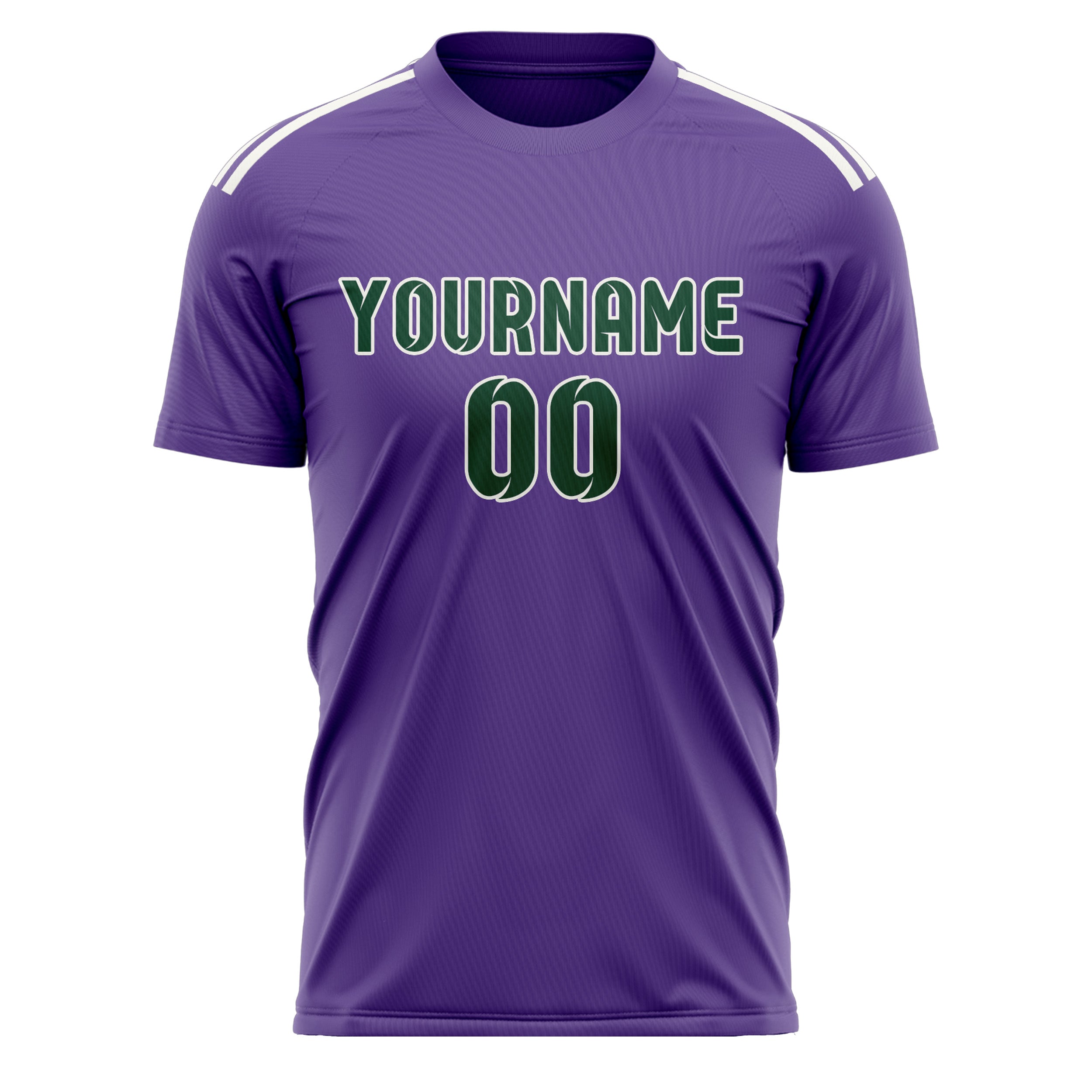 Maillot de football personnalisé violet clair et vert