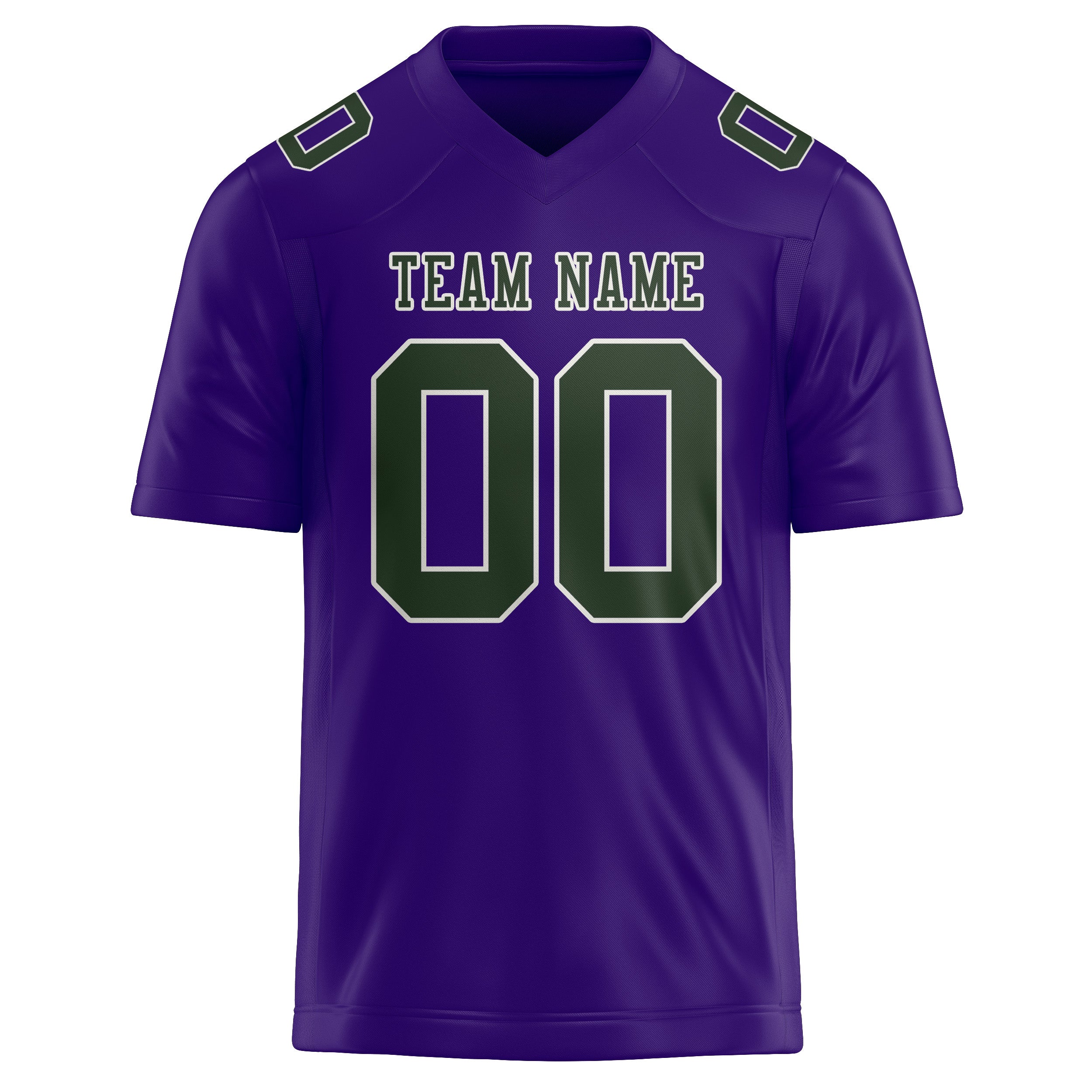 Maillot de football personnalisé violet clair et vert foncé