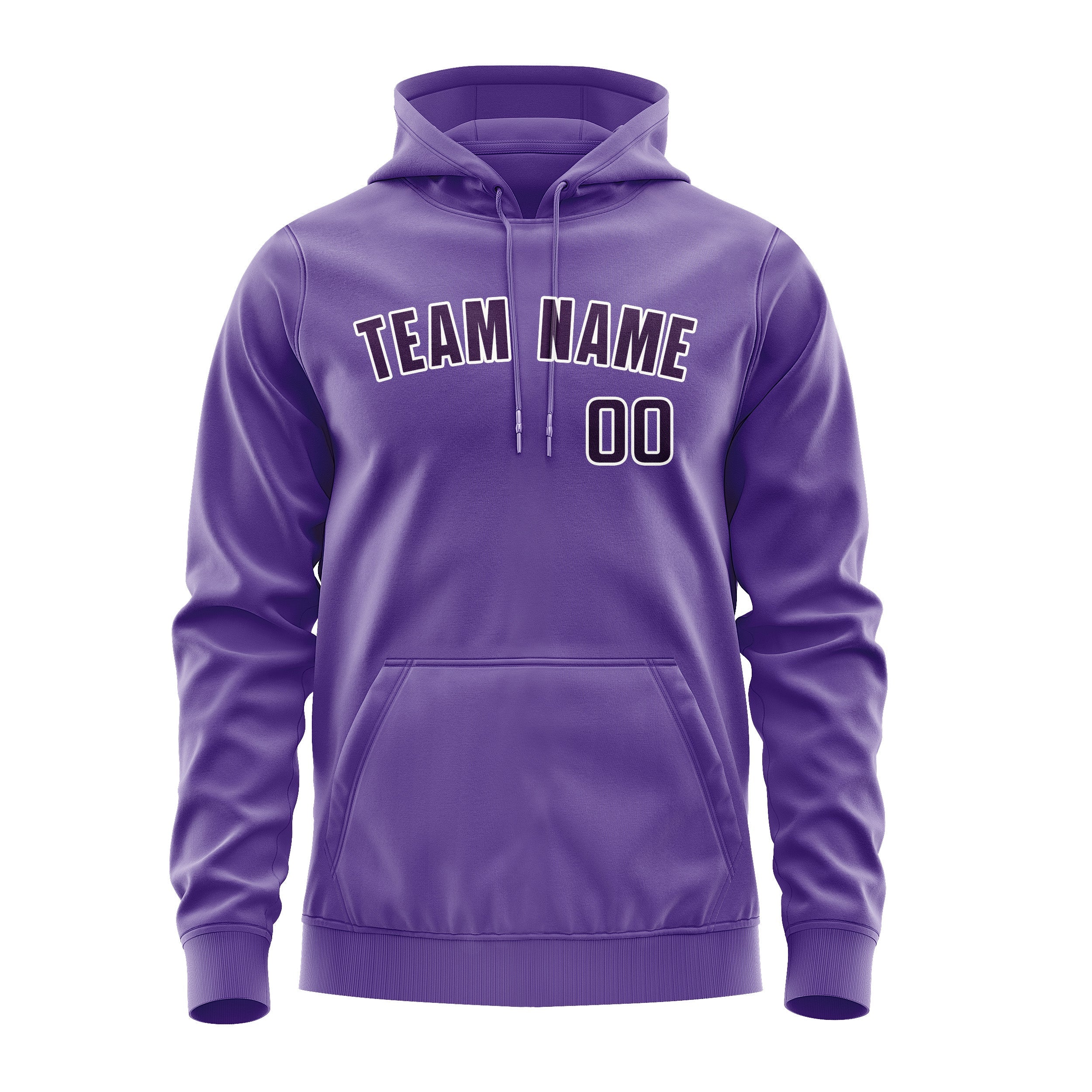 Sweat à capuche violet clair personnalisé 