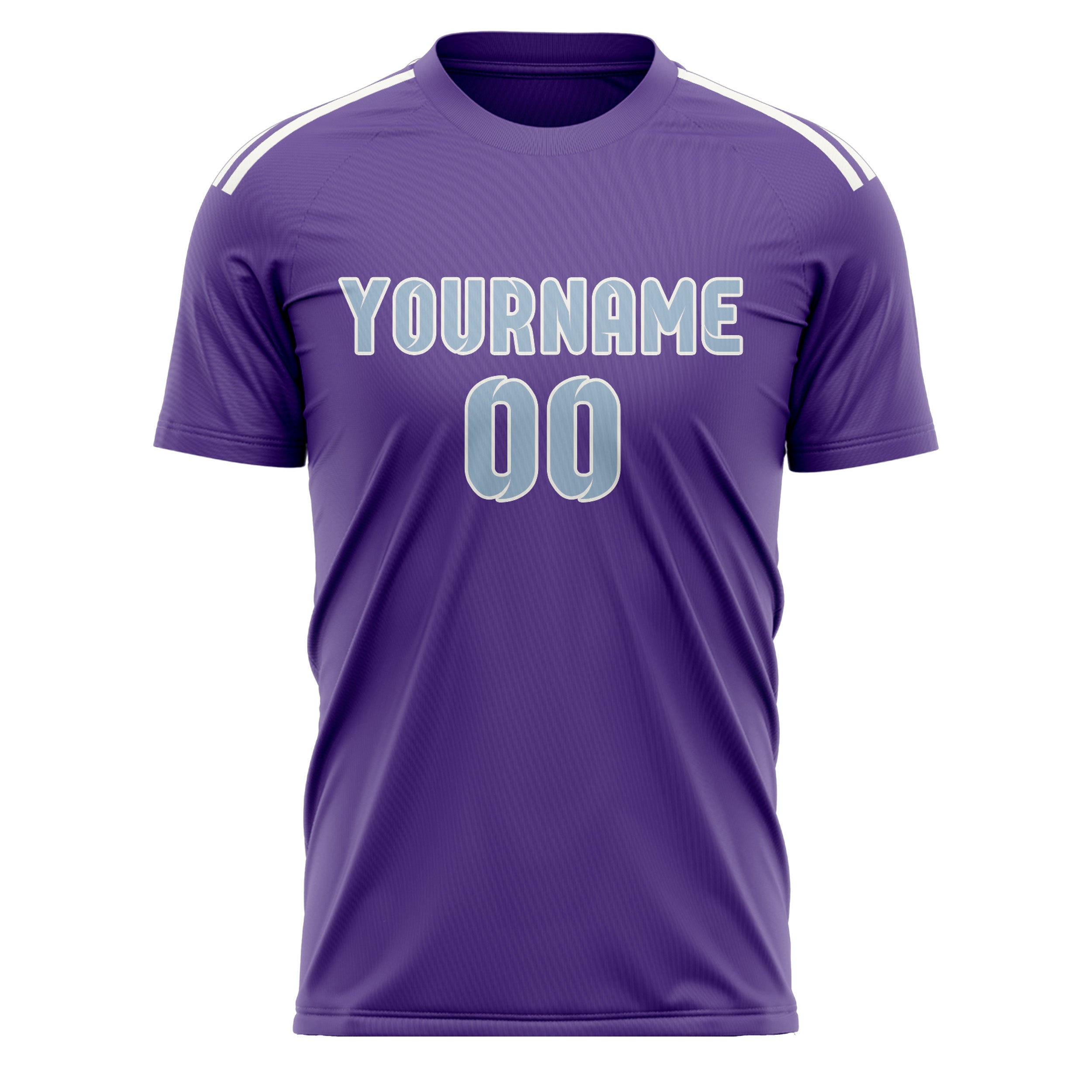 Maillot de football personnalisé violet clair et bleu clair